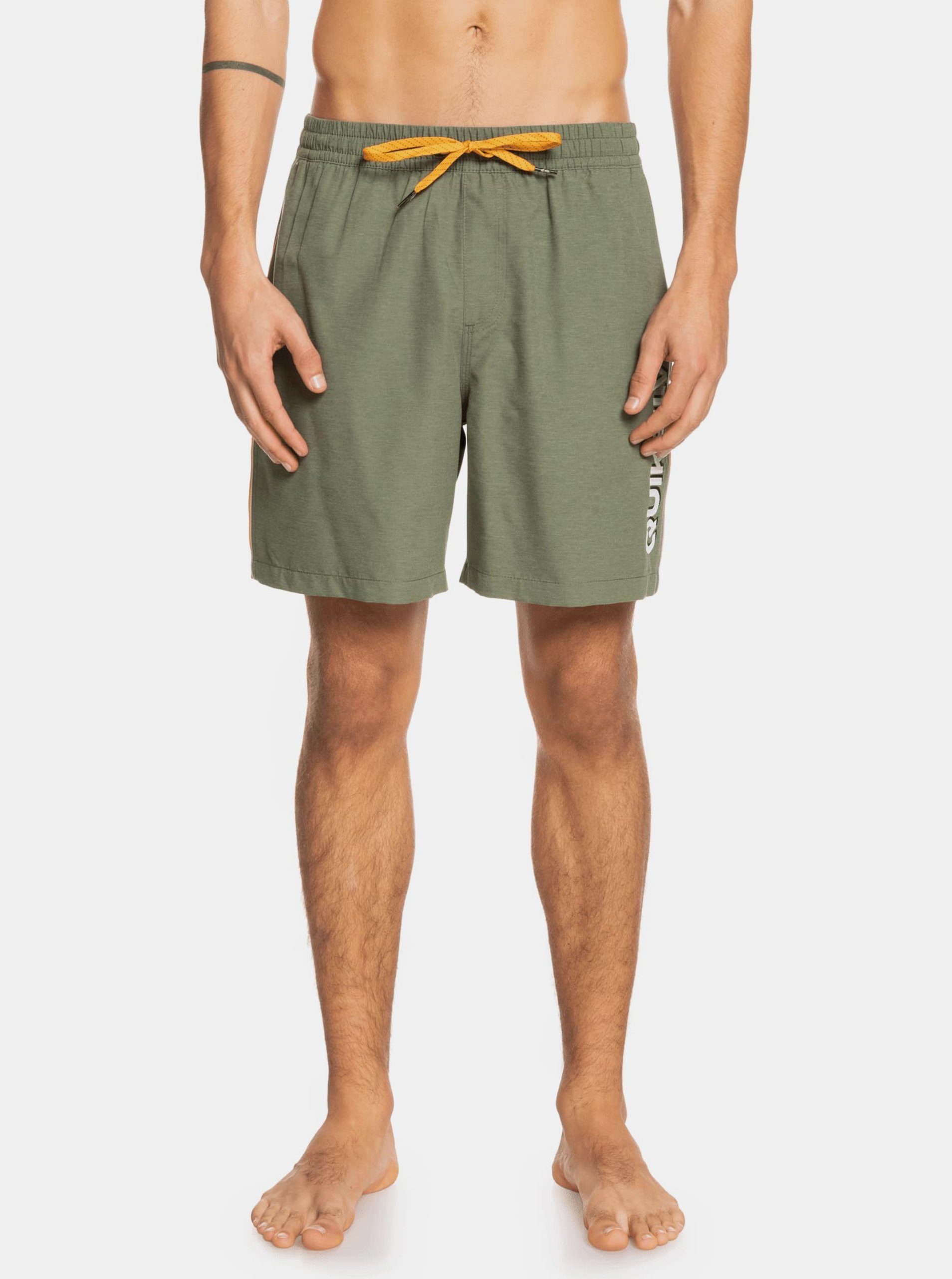 Khaki plavky Quiksilver - Pánské