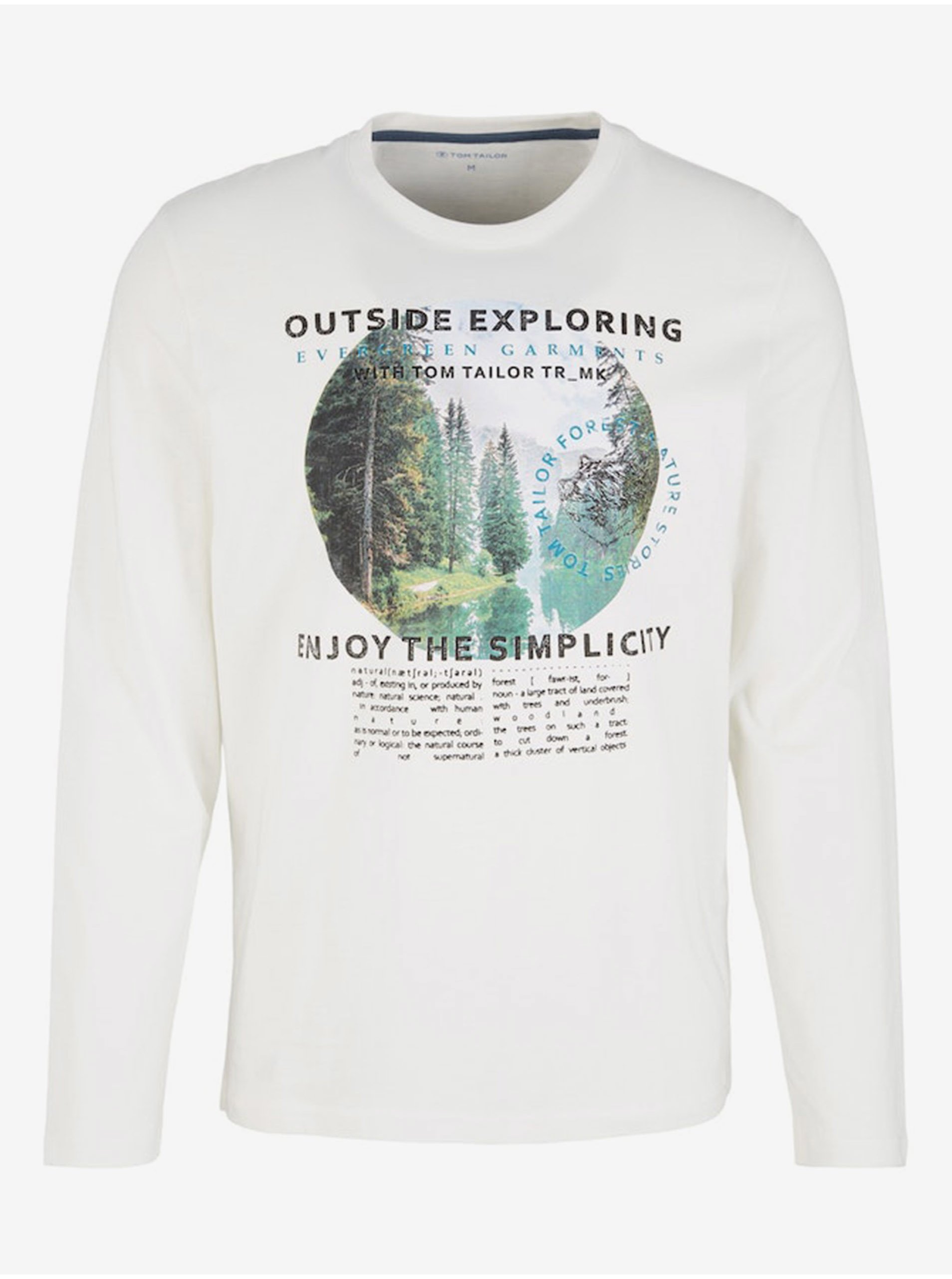 White Men's Long Sleeve T-Shirt Tom Tailor - Men's