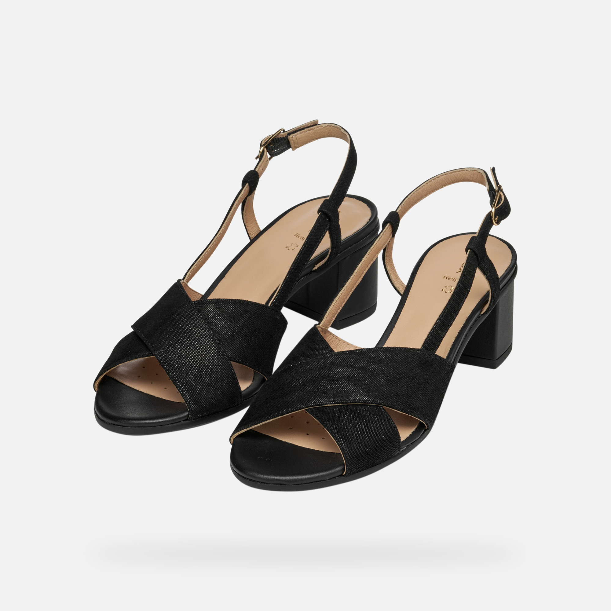 Black women&#039;s sandals Geox Aurely 50 - Women&#039;s