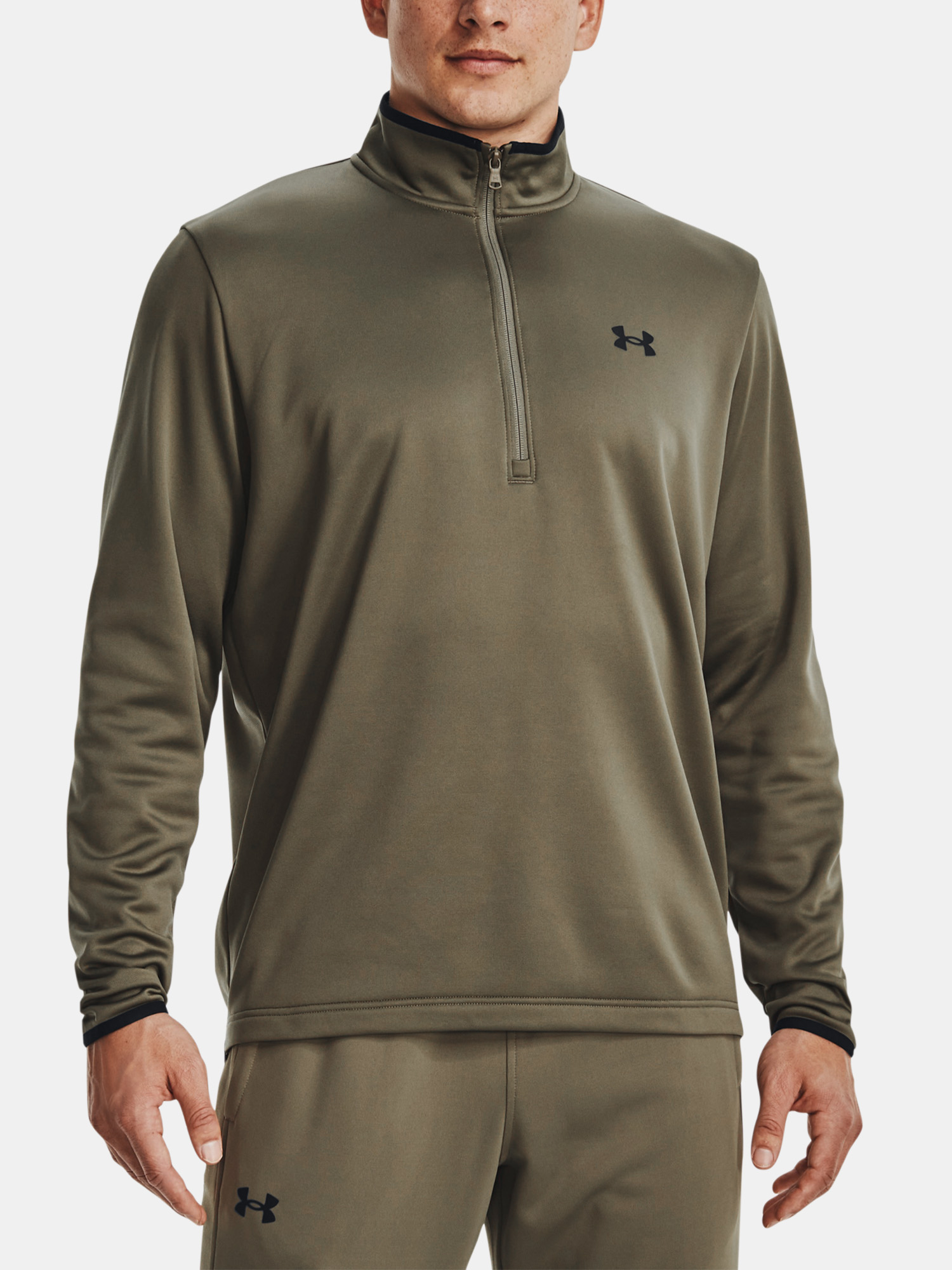 Under Armour Sweatshirt UA Armour Fleece 1/2 ZIP-GRN - Mens