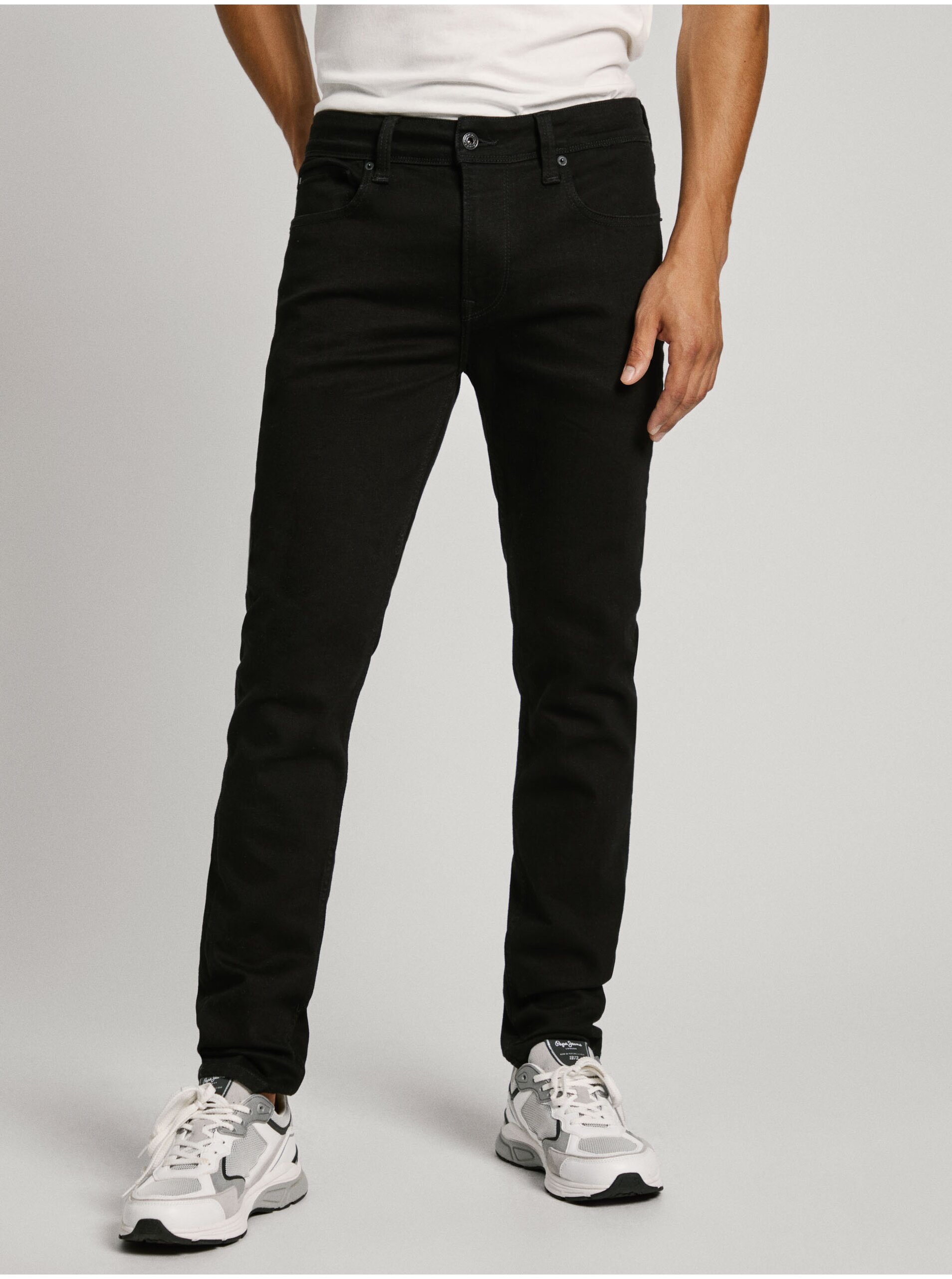 Černé pánské skinny fit džíny Jeans Pepe Jeans - Pánské