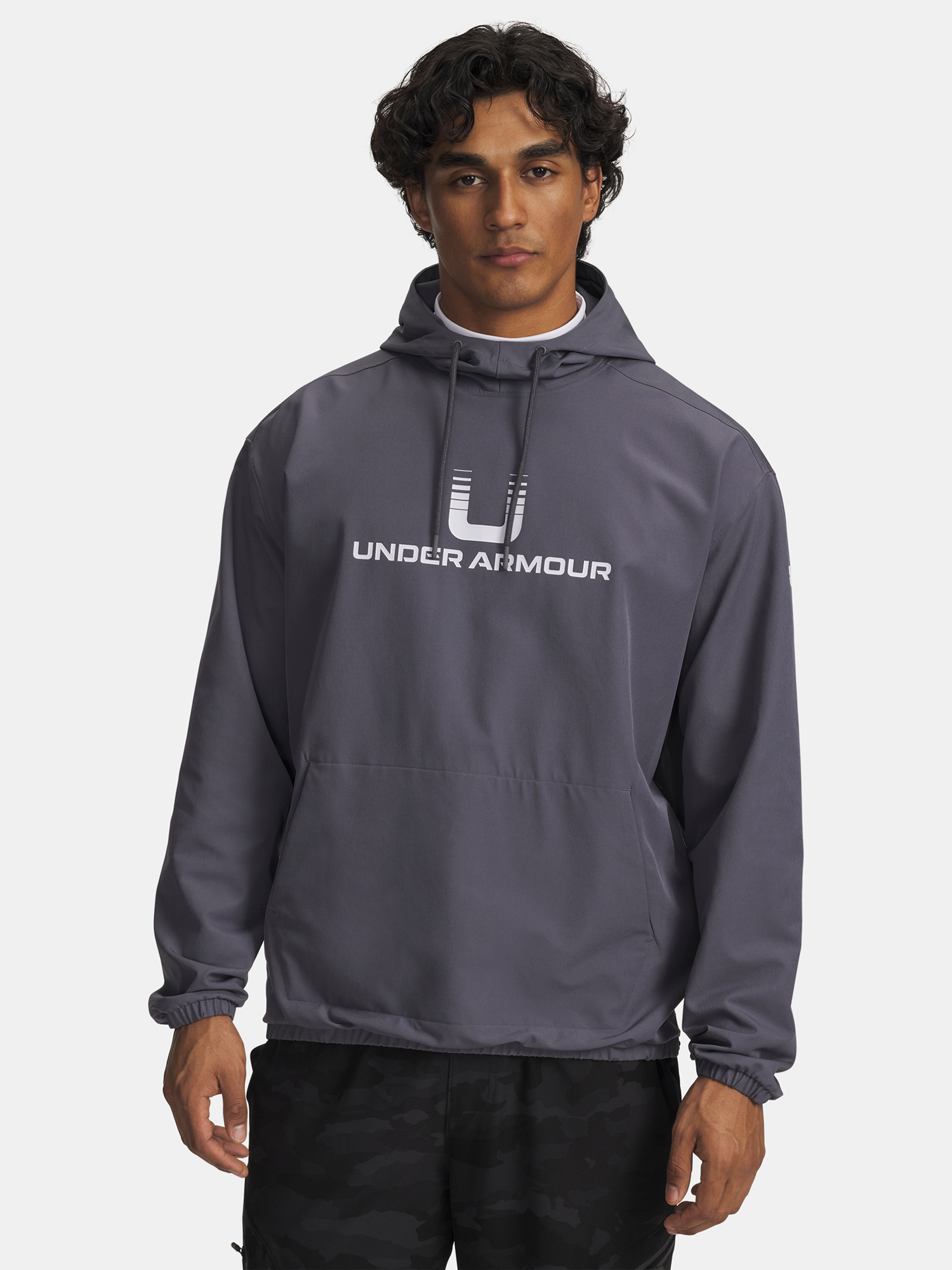 Mens Under Armour UA Unstoppable Wvn Hoodie-GRY - Mens