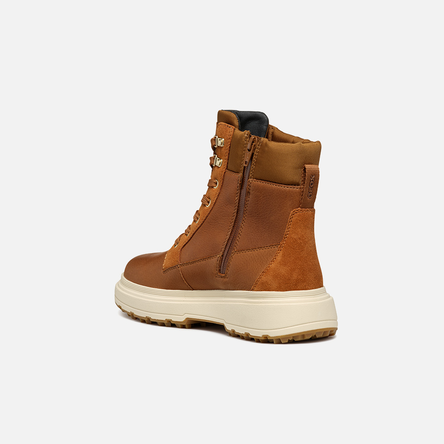 Brown women's ankle boots Geox Lamide+Grip ABX - Women's