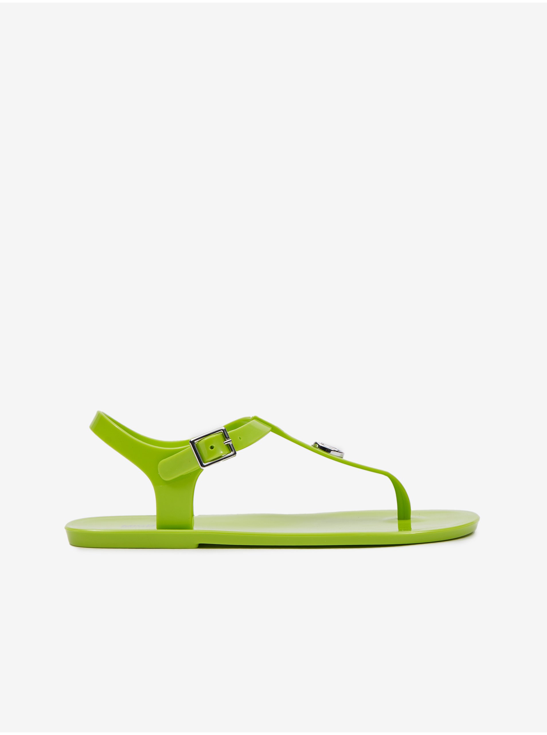 Levně Světle zelené dámské sandály Michael Kors Mallory Jelly - Dámské