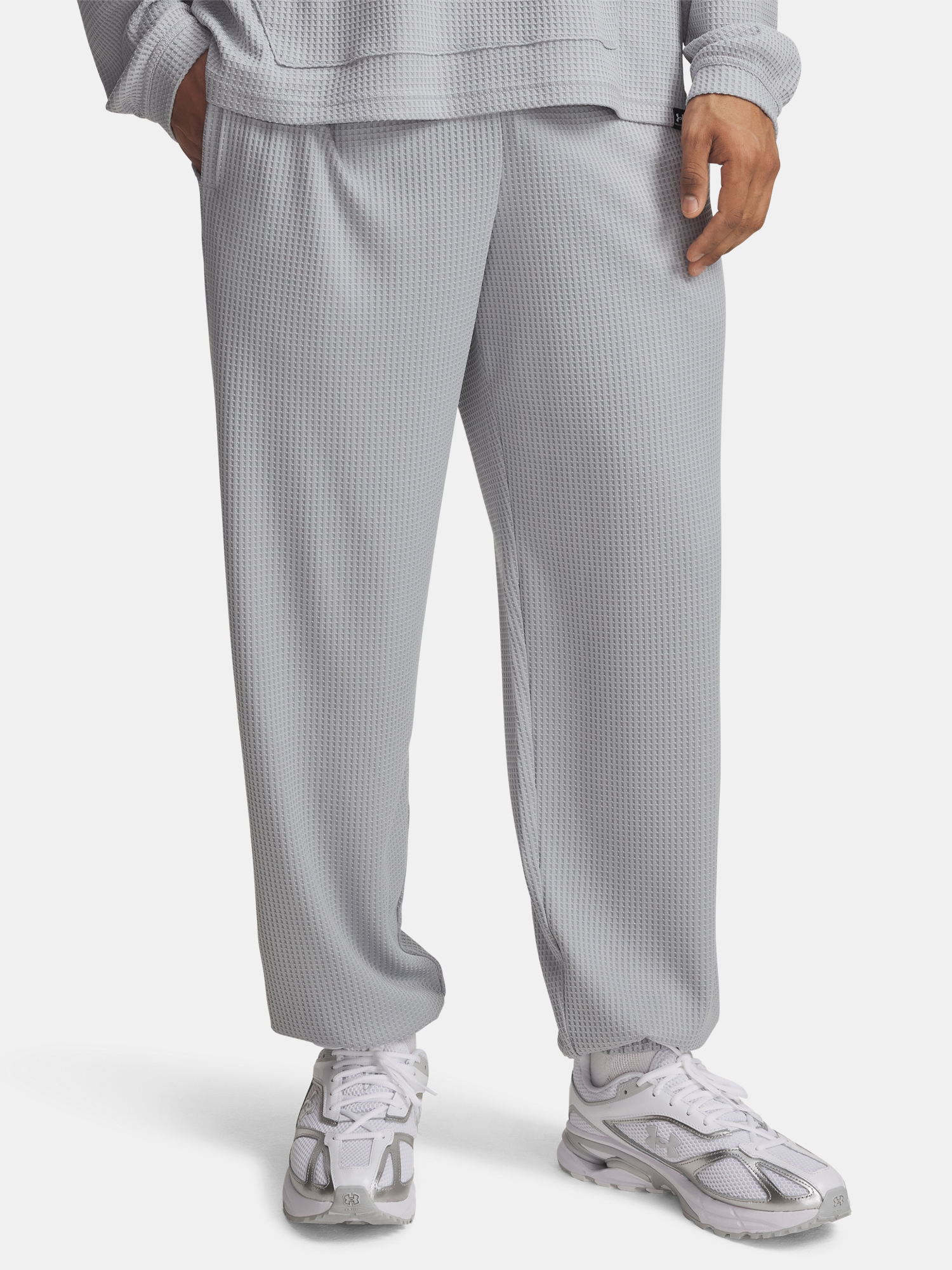 Men&#039;s Under Armour UA Rival Waffle Jogger-GRY Sweatpants - Mens