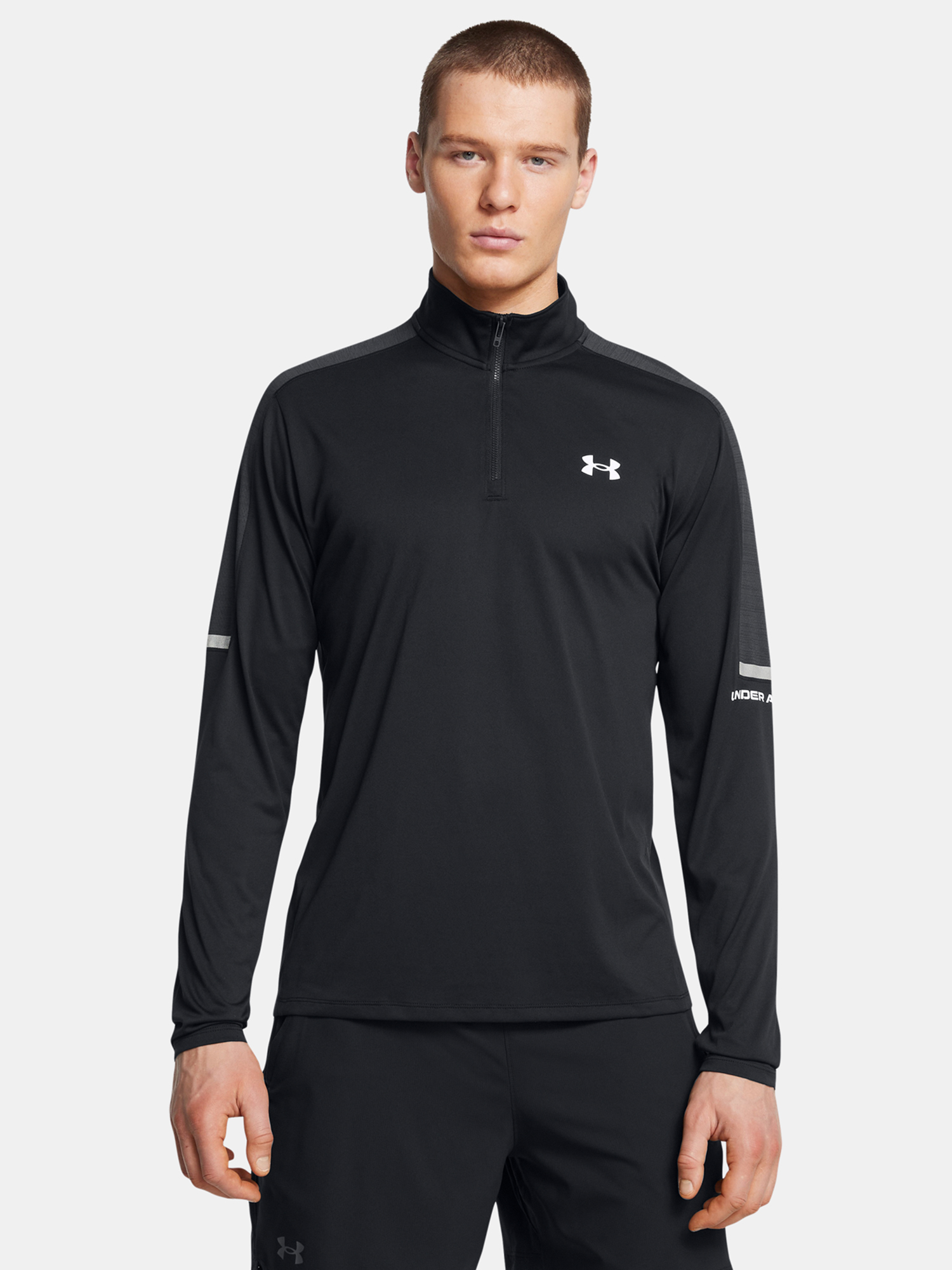 Men's T-shirt Under Armour UA Tech Utility 1/4 Zip-BLK - Men's
