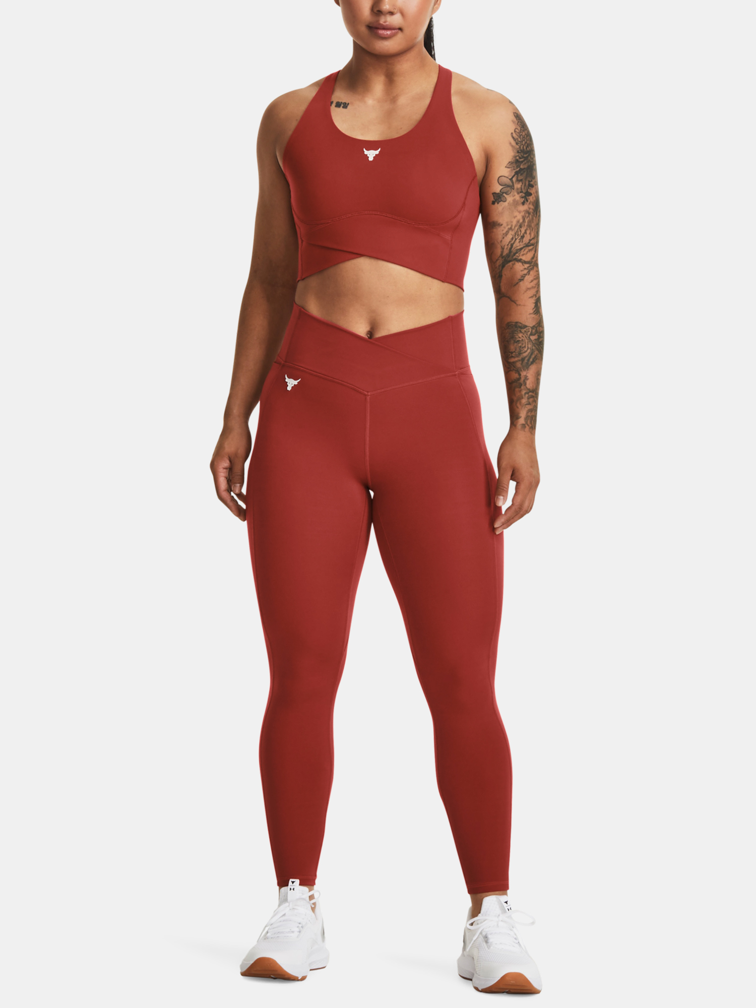 Under Armour Bra Pjt Rck LetsGo Crssover Top-RED - Women&#039;s