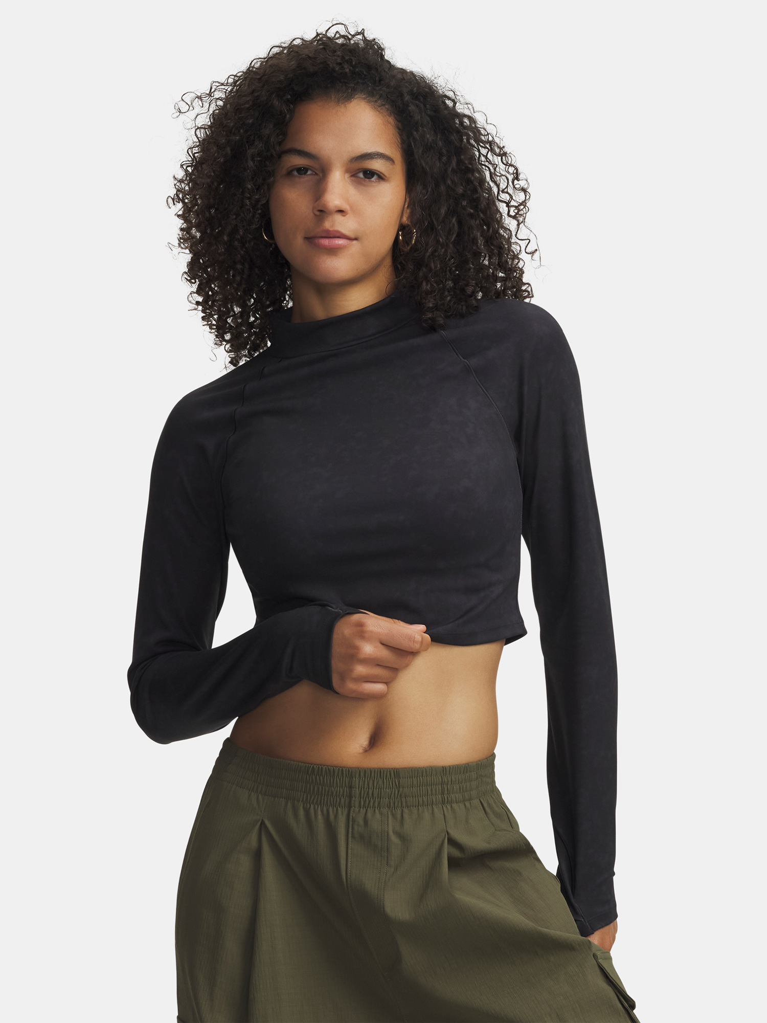 Under Armour Meridian Suede Effect LS-BLK Women's T-Shirt - Women's