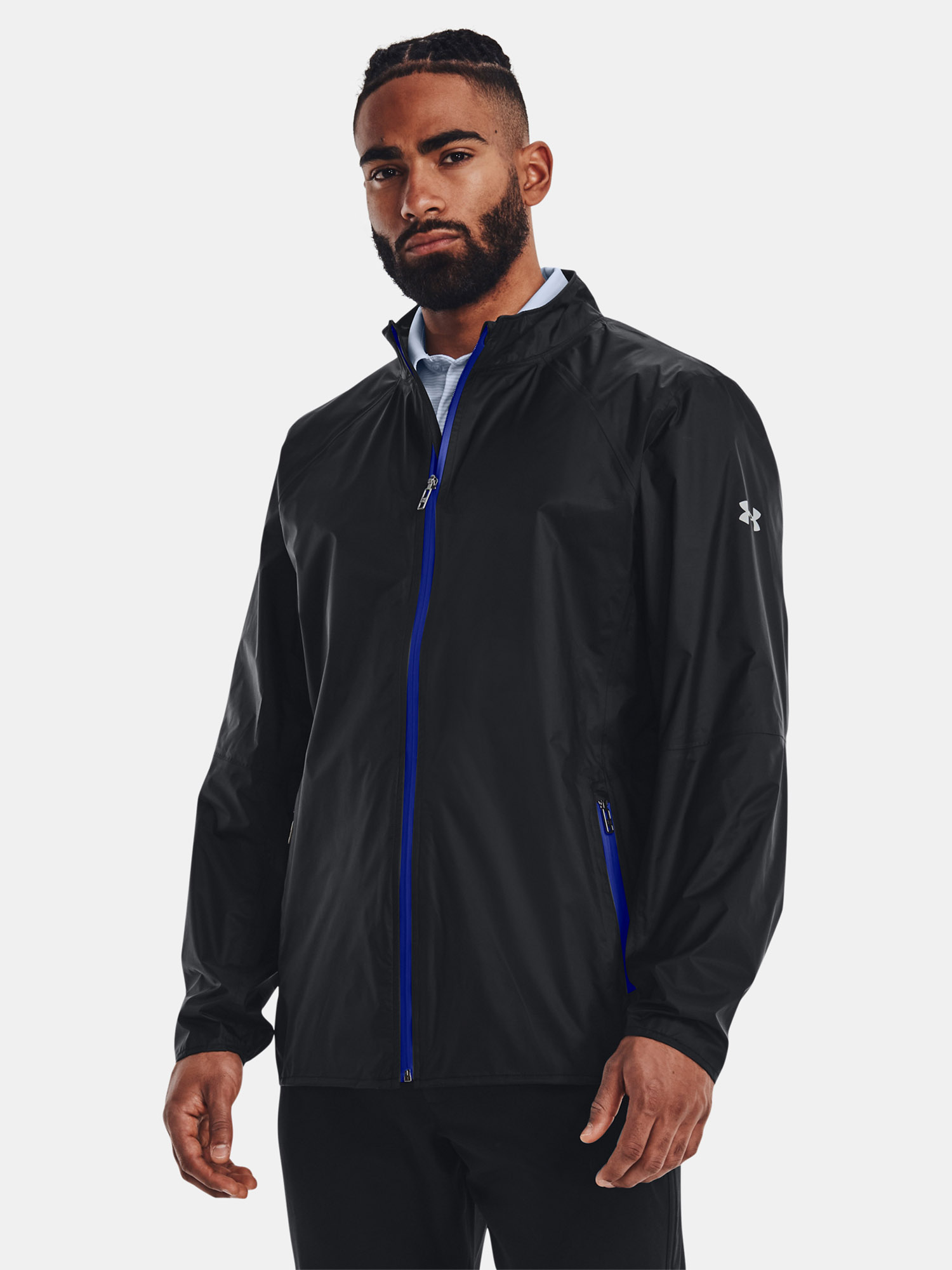 Čierna pánska ľahká bunda Under Armour UA Repel Golf Rain Jkt