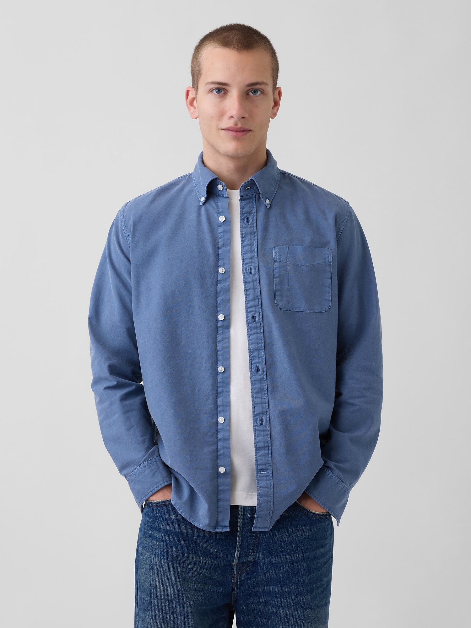 GAP All Plaid Oxford Shirt - Mens