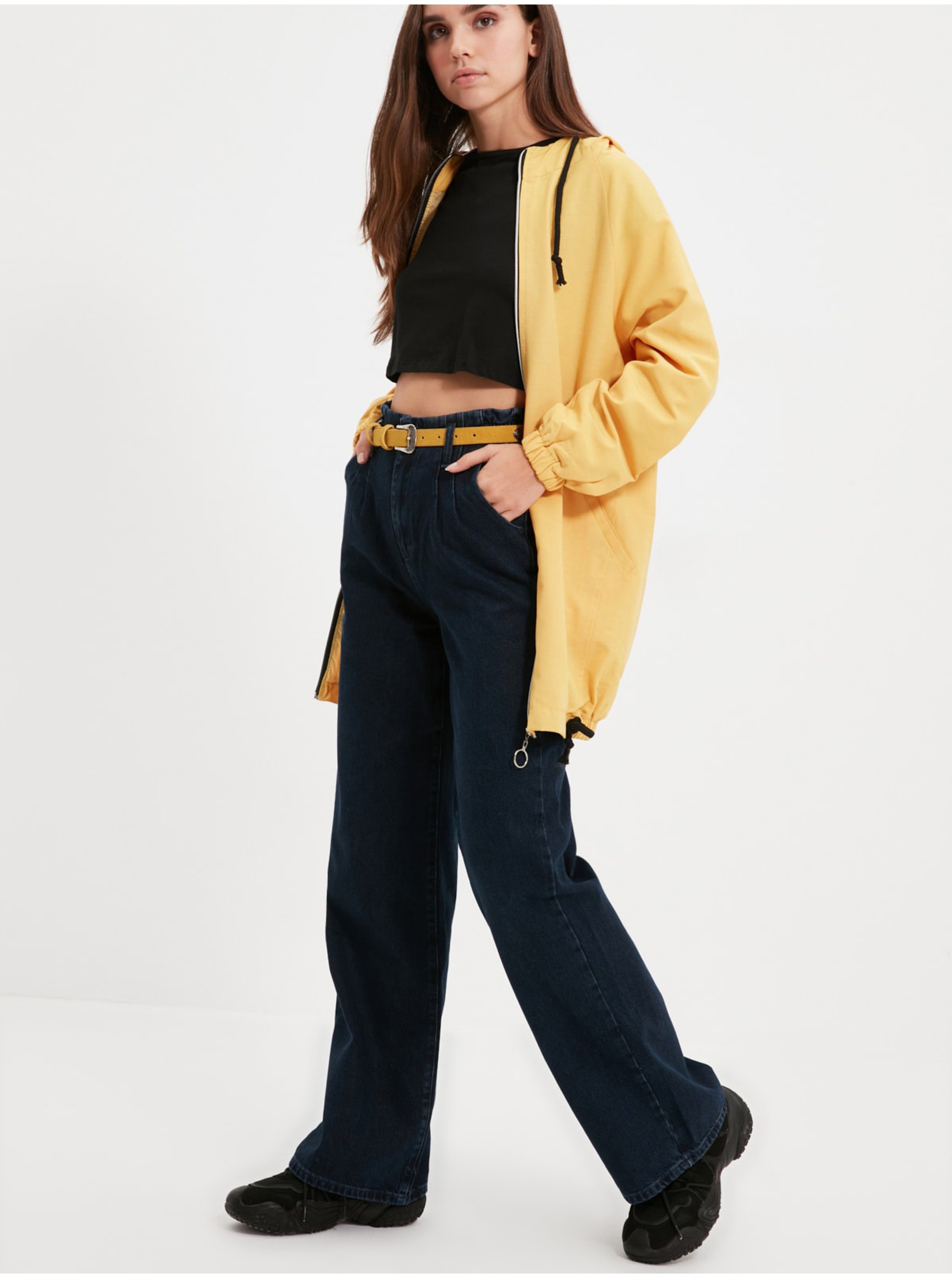 Flared, Bootcut pentru femei Trendyol - albastru inchis