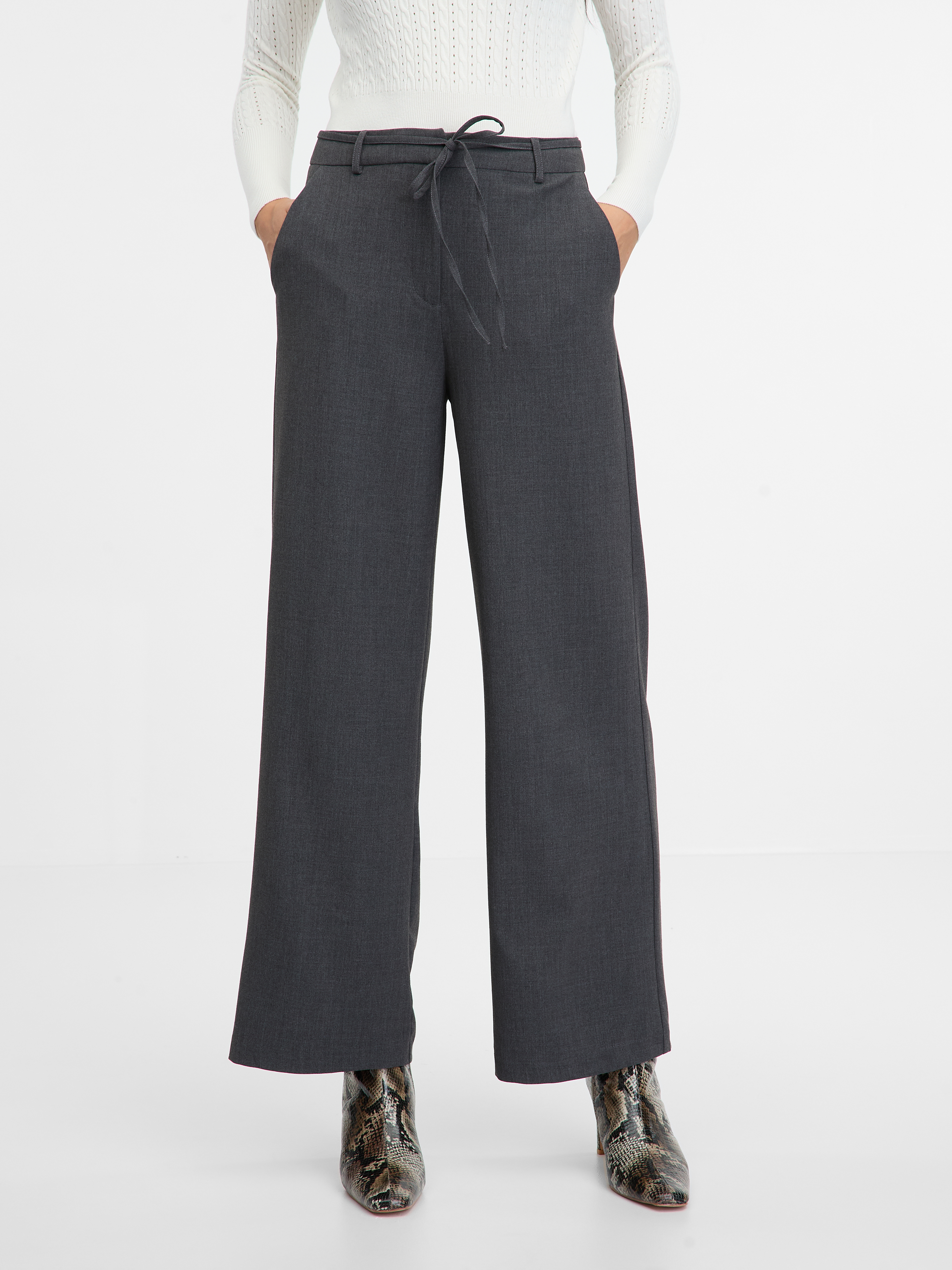 Grey women's wide trousers ORSAY - Women's