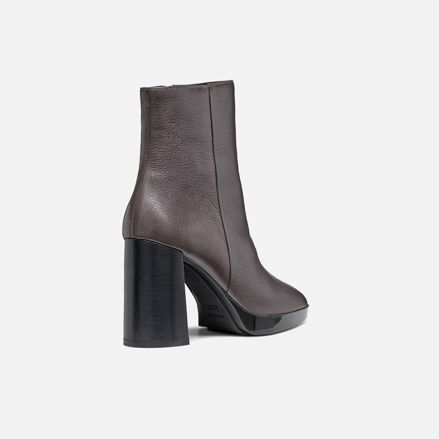 Dark grey women's ankle boots Geox Teulada - Women's