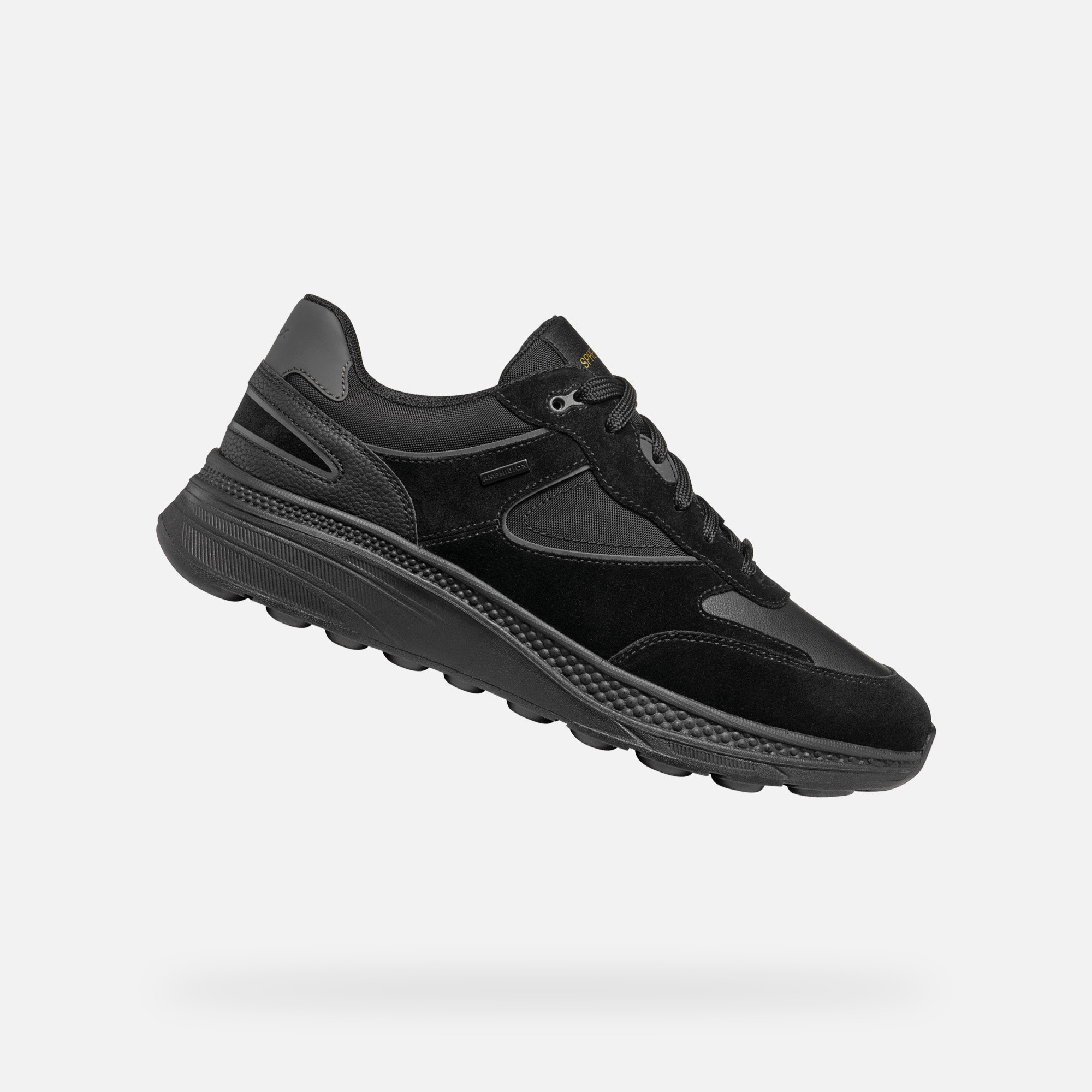 Black mens sneakers Geox Spherica Actif X1 - Mens