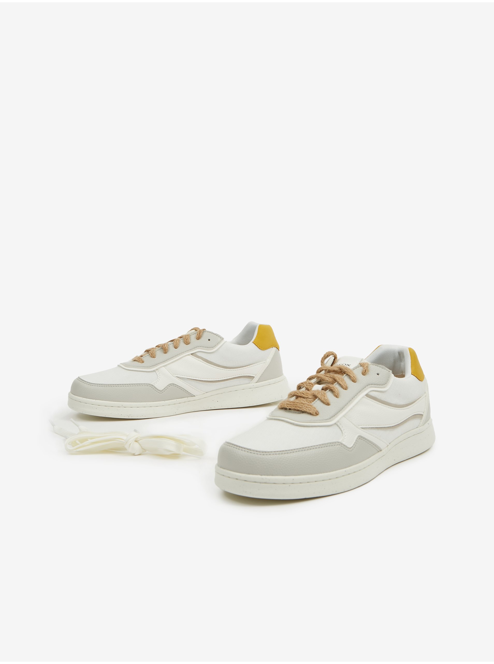 Tenisi, espadrile pentru barbati Geox - gri deschis, alb