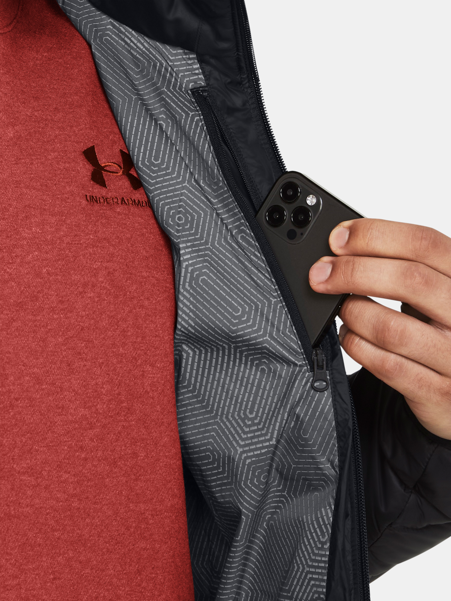 Men&#039;s jacket Under Armour LEGEND DOWN HOODED JACKET-BLK - Men&#039;s