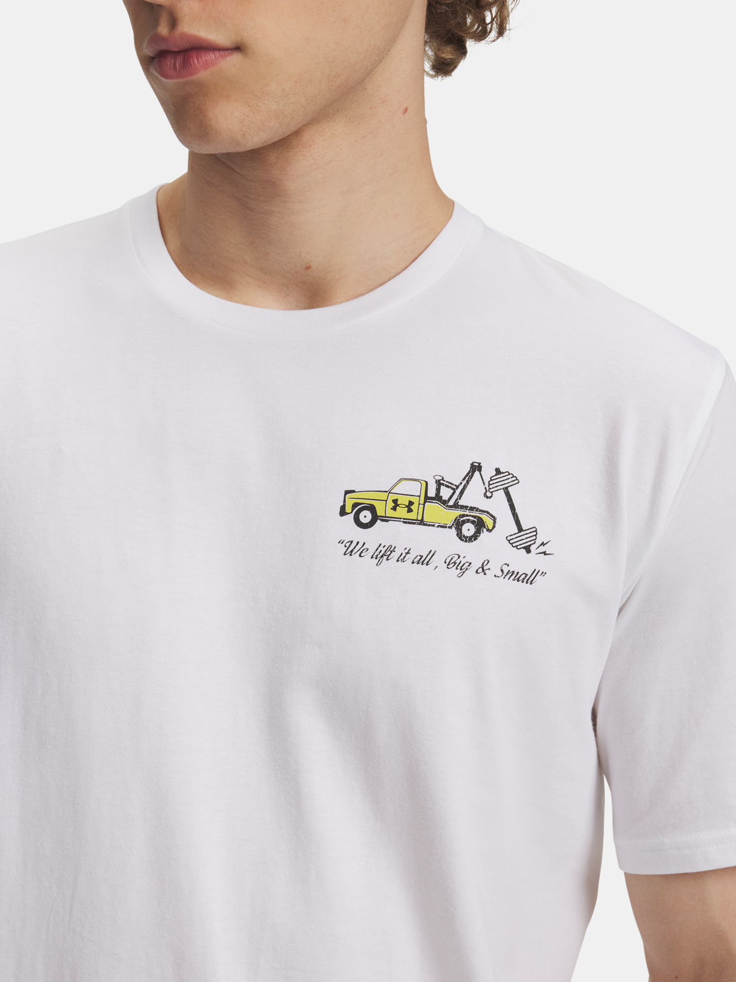 Men's Under Armour UA 60/40S BODY SHOP SS-WHT - Men's T-Shirt