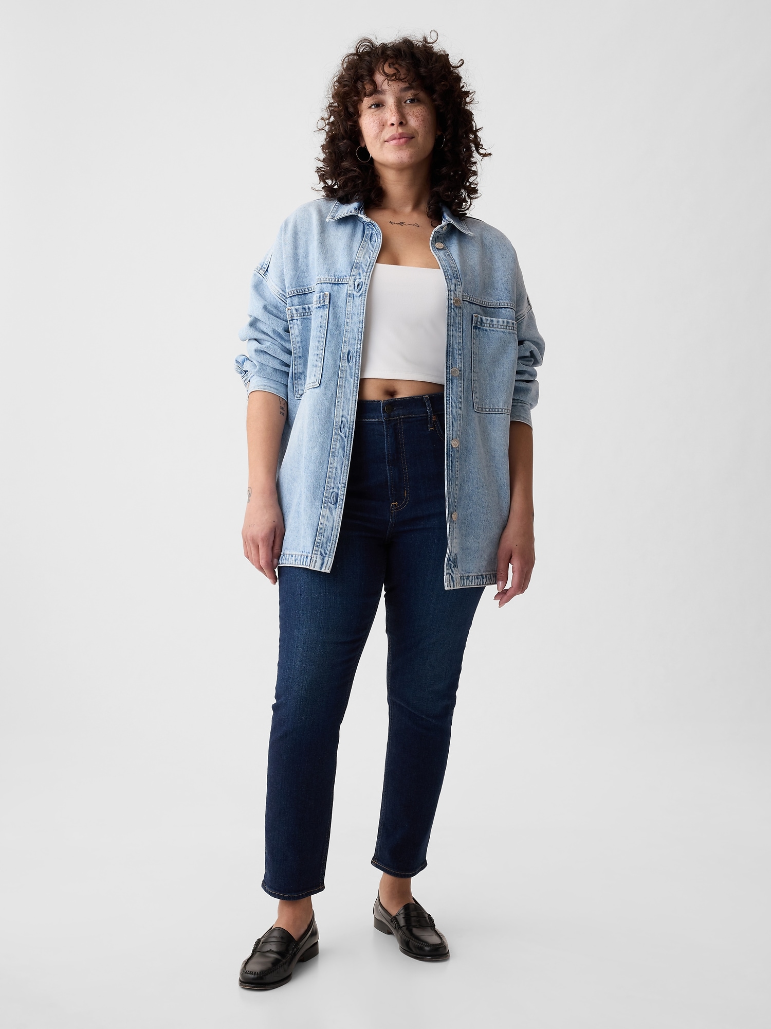 Slim fit pentru femei GAP - albastru inchis