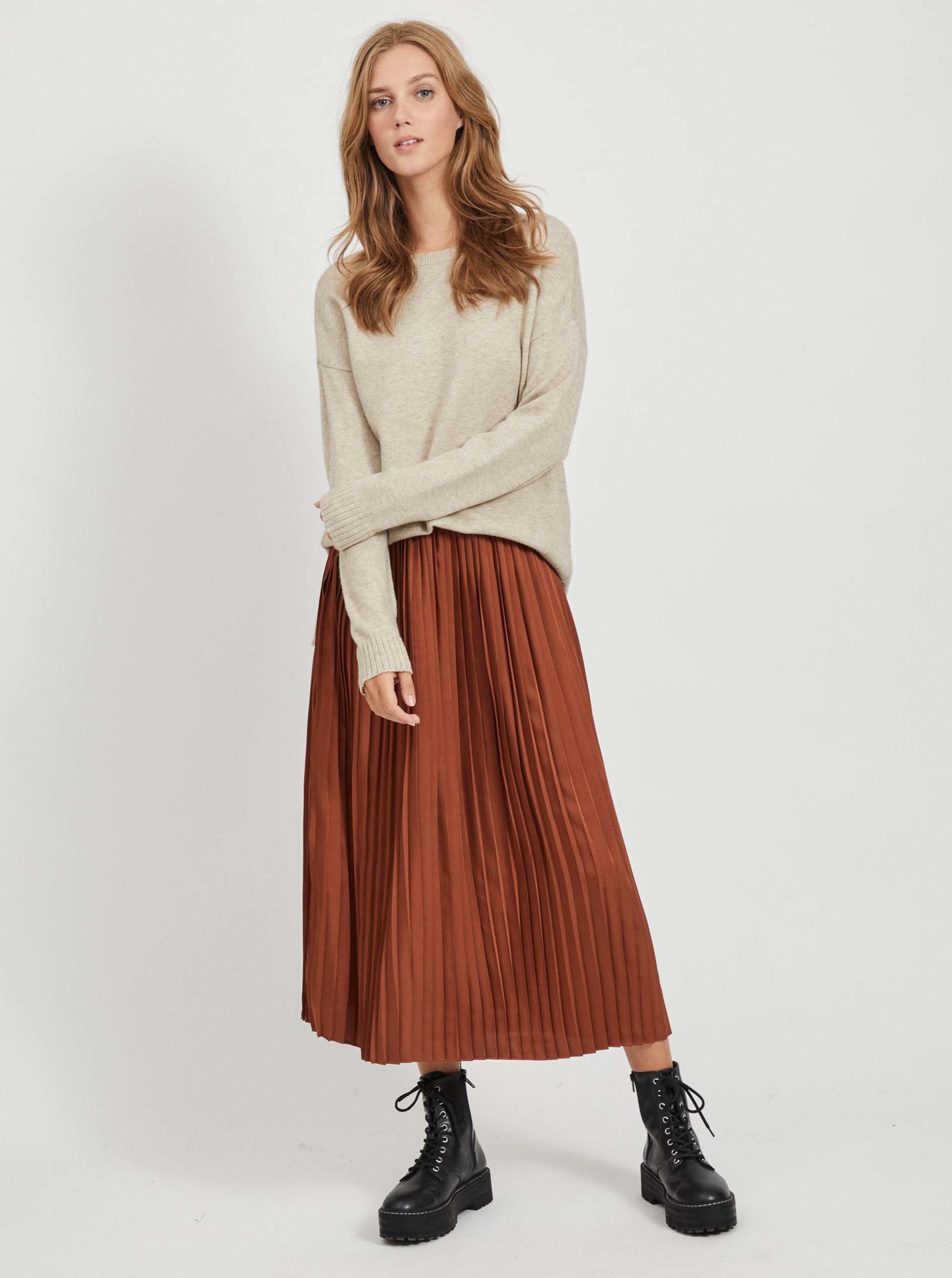 Beige sweater VILA Ril - Women