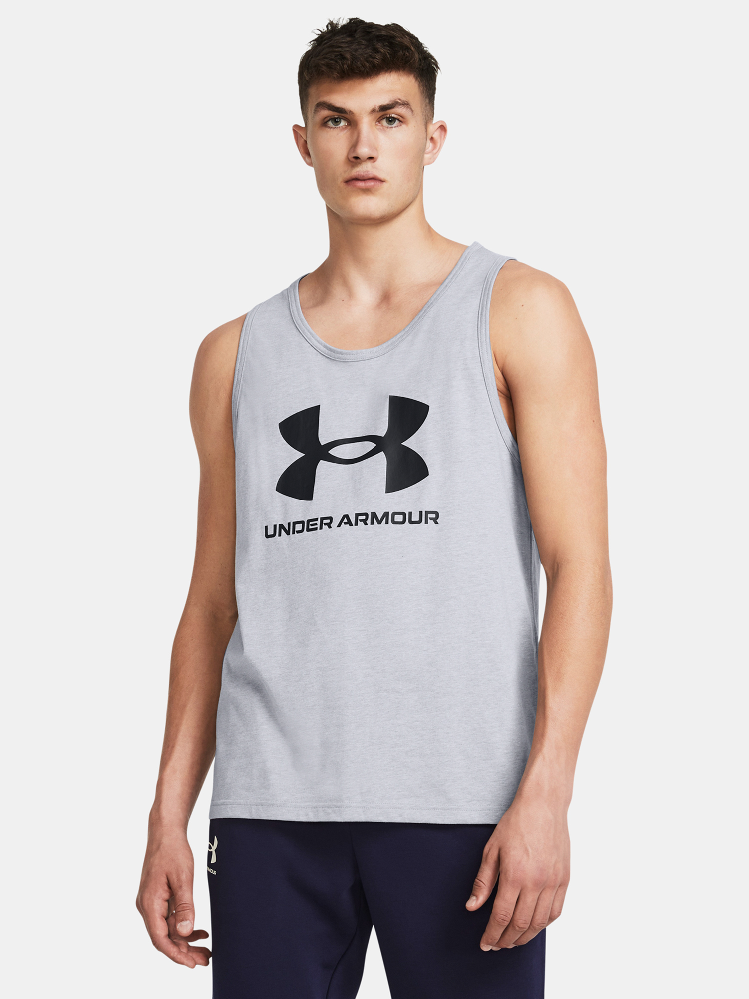 Svetlosivé pánske tielko Under Armour UA Sportstyle Logo