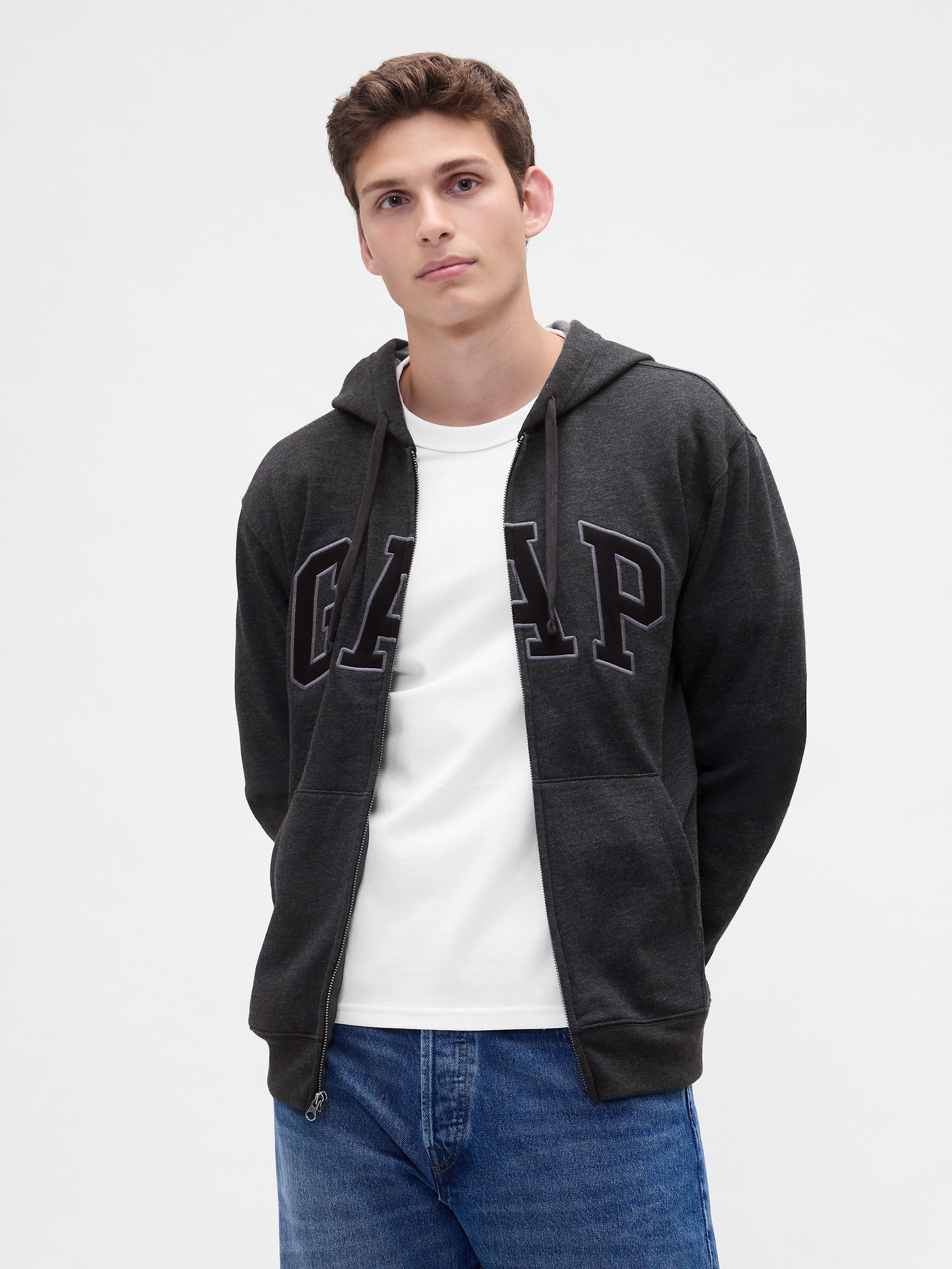 GAP Zip-up hoodie with logo - Men's
