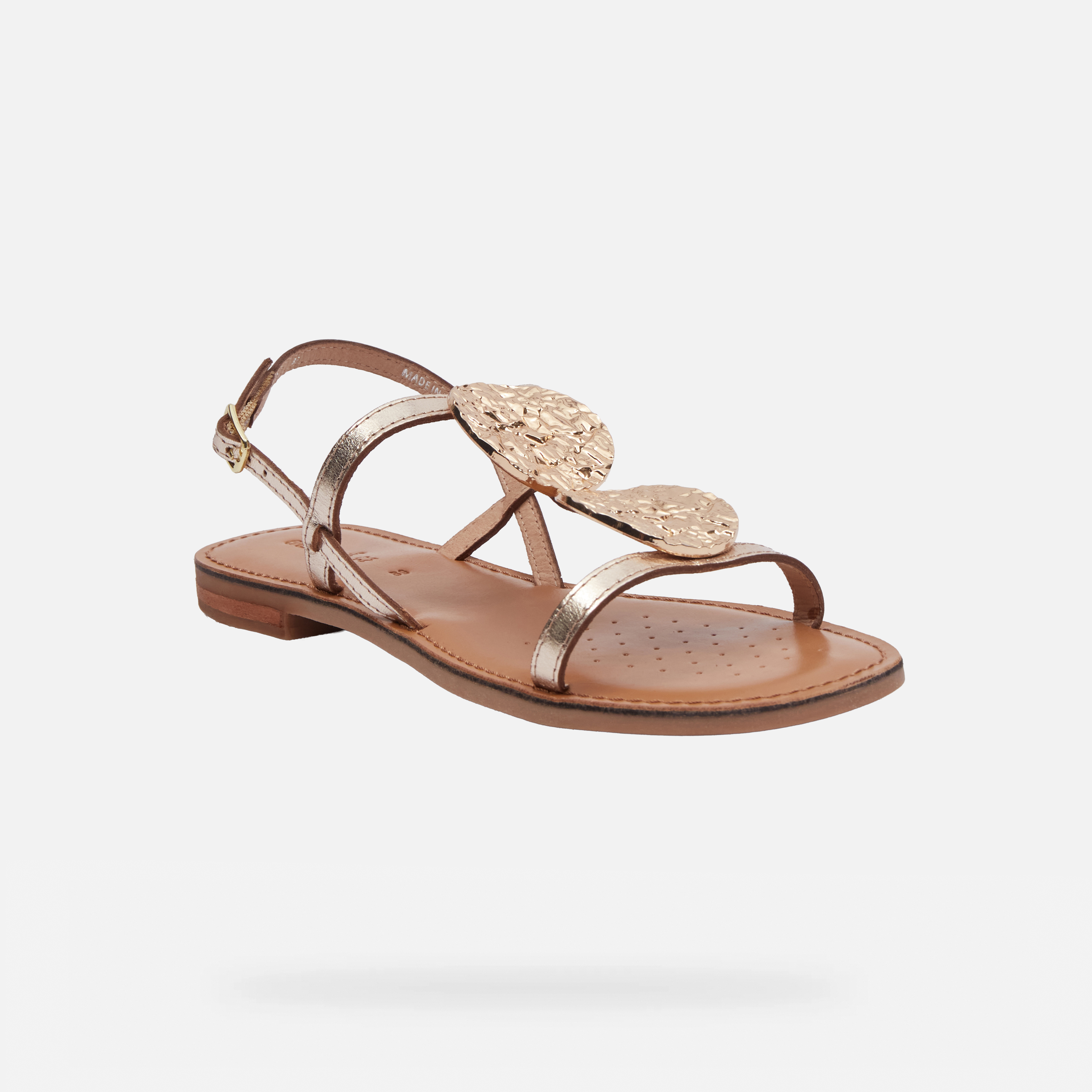 Gold women's sandals Geox Maddalusiac - Women's