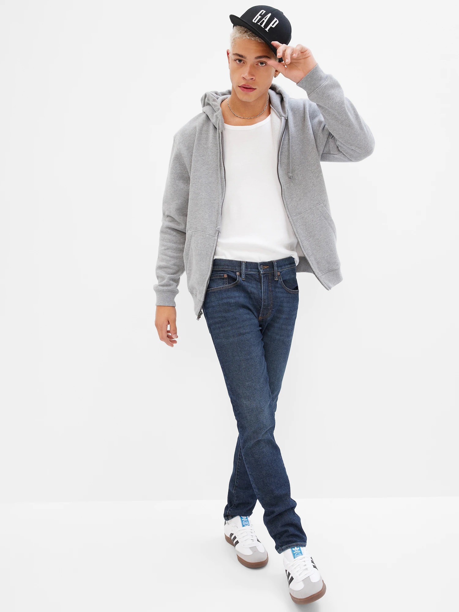Slim fit pentru barbati GAP - albastru inchis