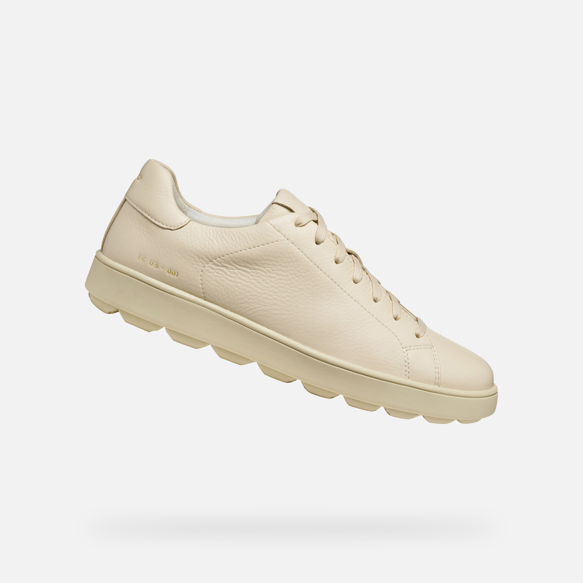 Cream mens sneakers Geox Spherica ECUB-1 - Men