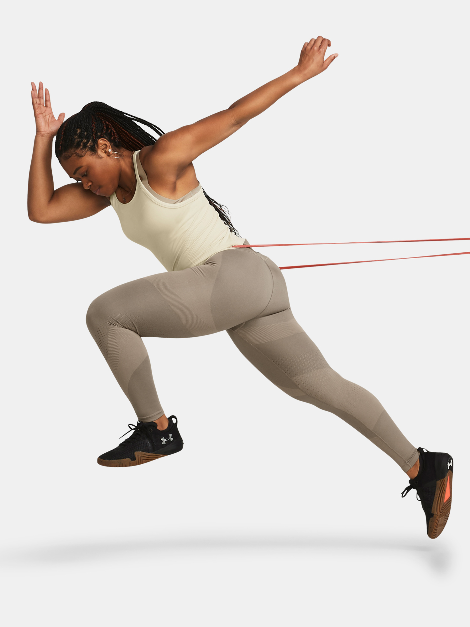 Colanti pentru femei Under Armour - maro