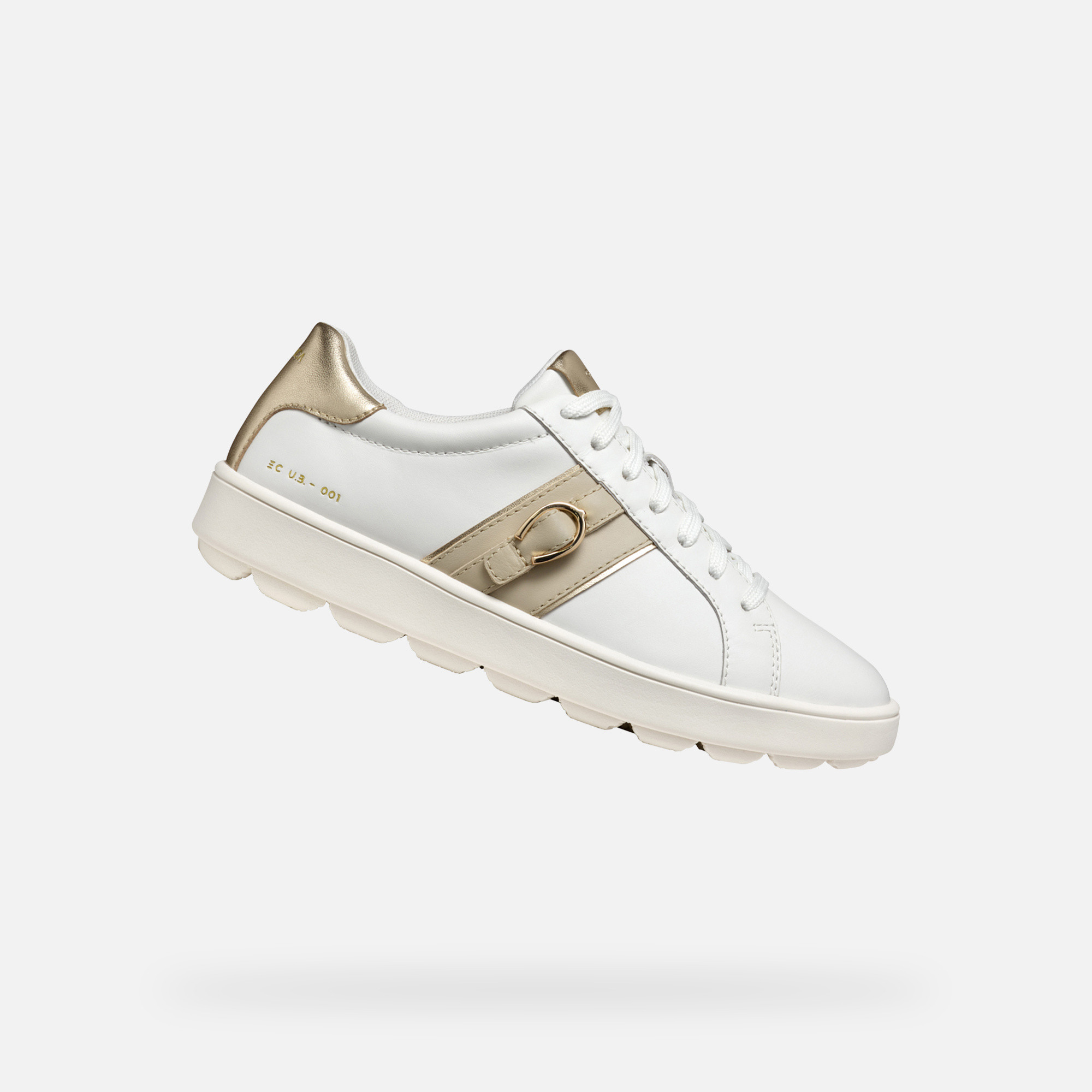 White womens sneakers Geox Spherica ECUB-1 - Womens