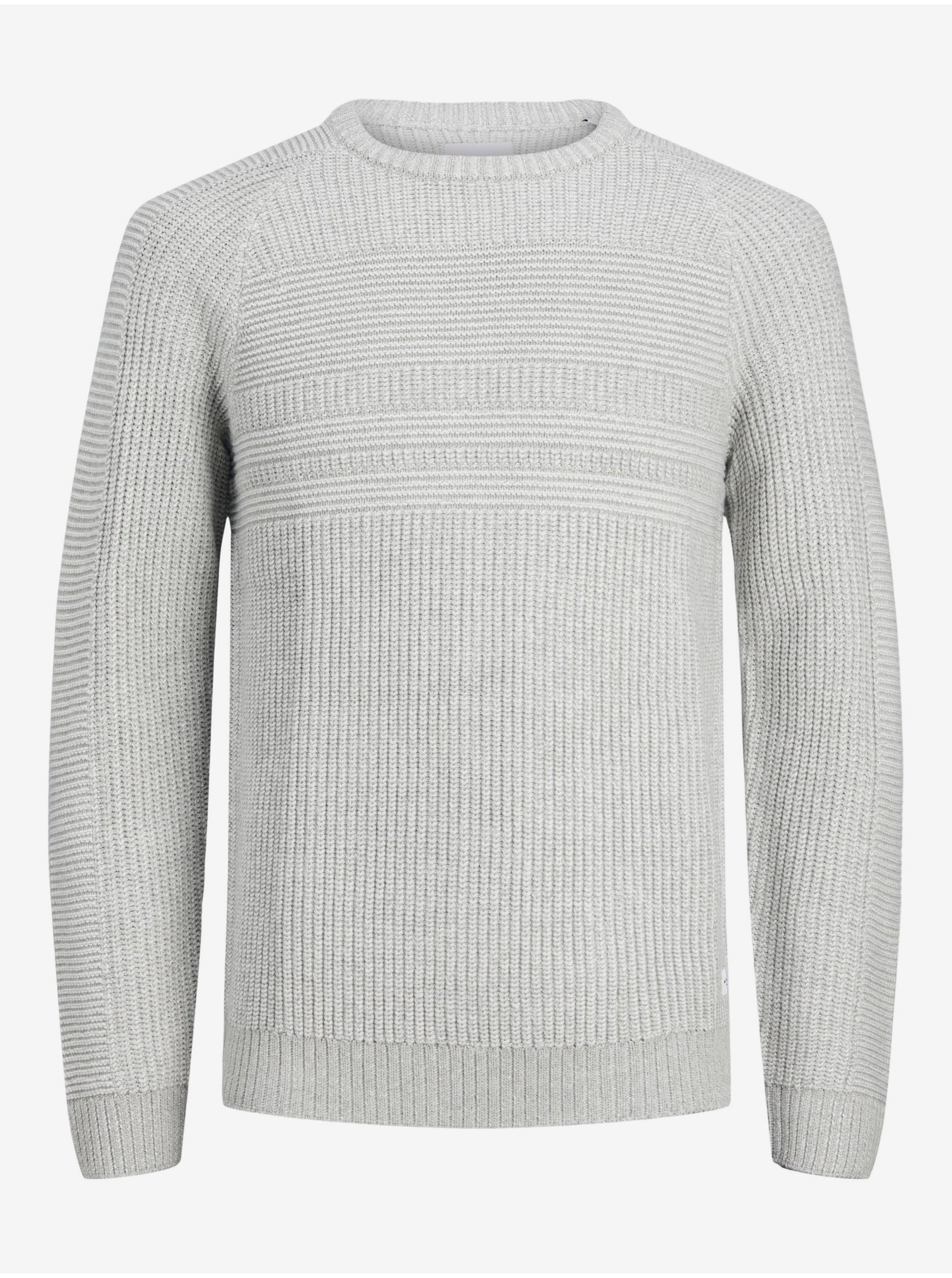 Light gray men's sweater Jack & Jones Power - Men