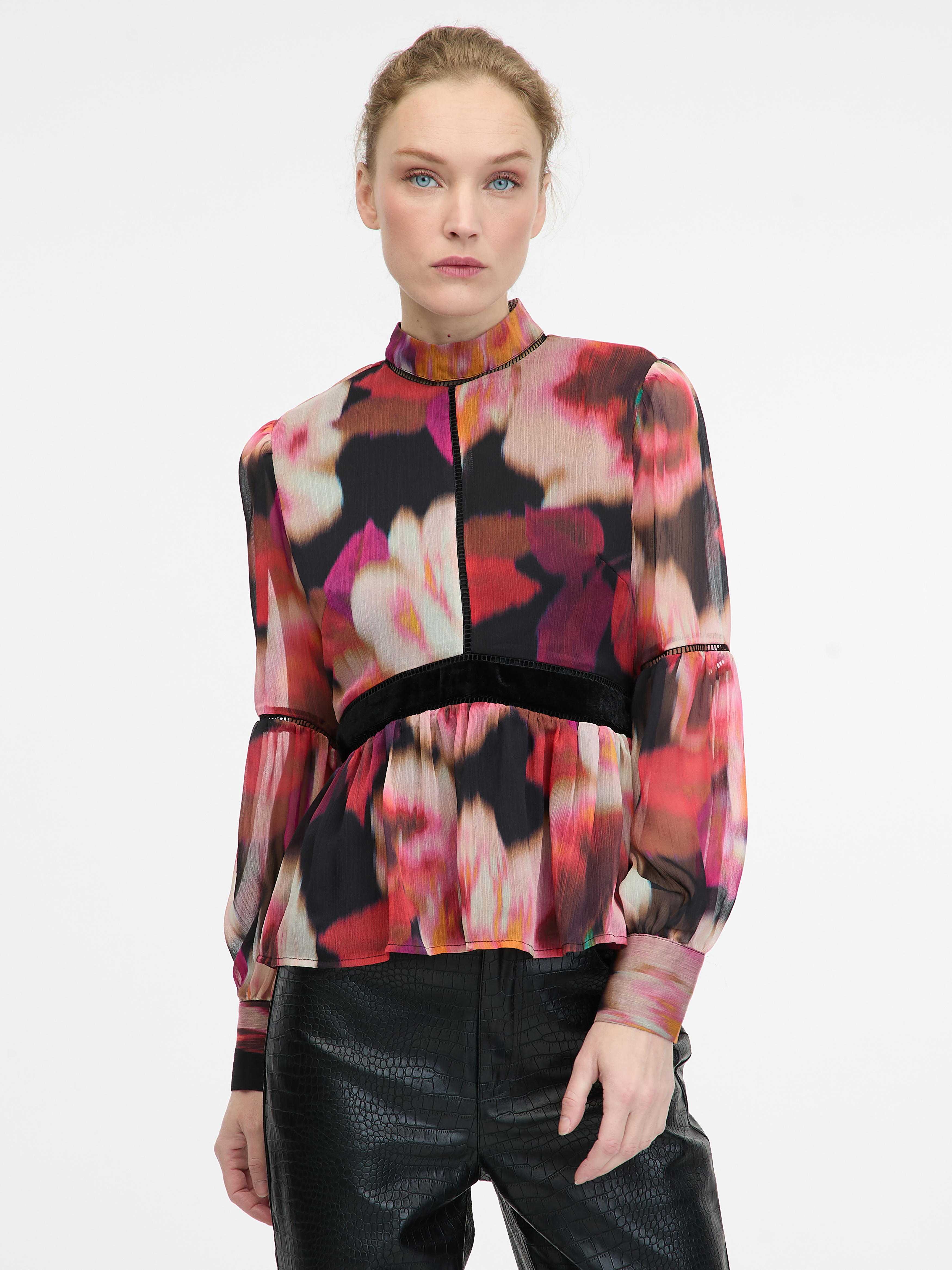 Red patterned women&#039;s blouse ORSAY - Women&#039;s