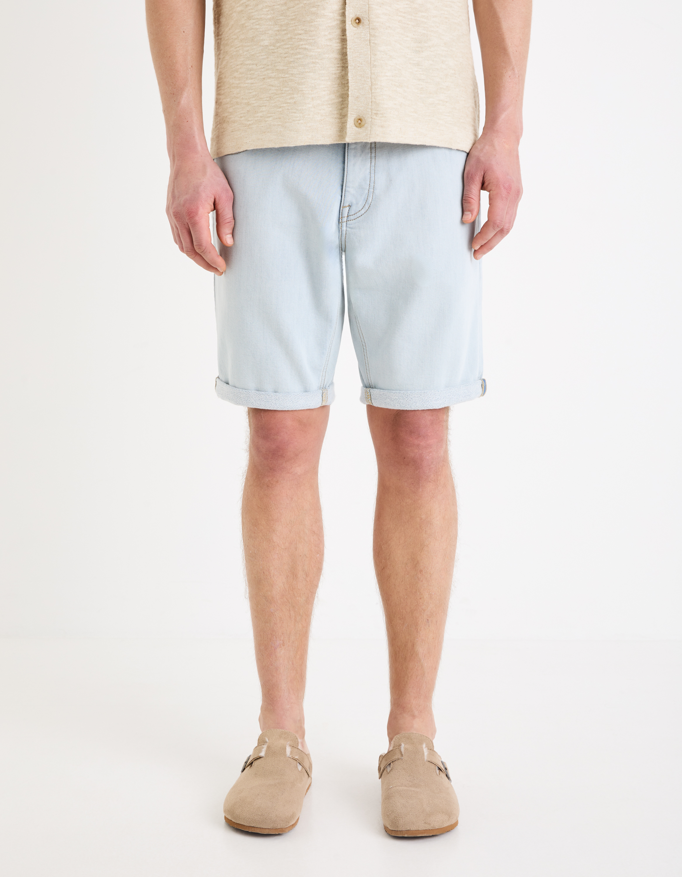 Pantaloni scurti pentru barbati Celio - albastru deschis