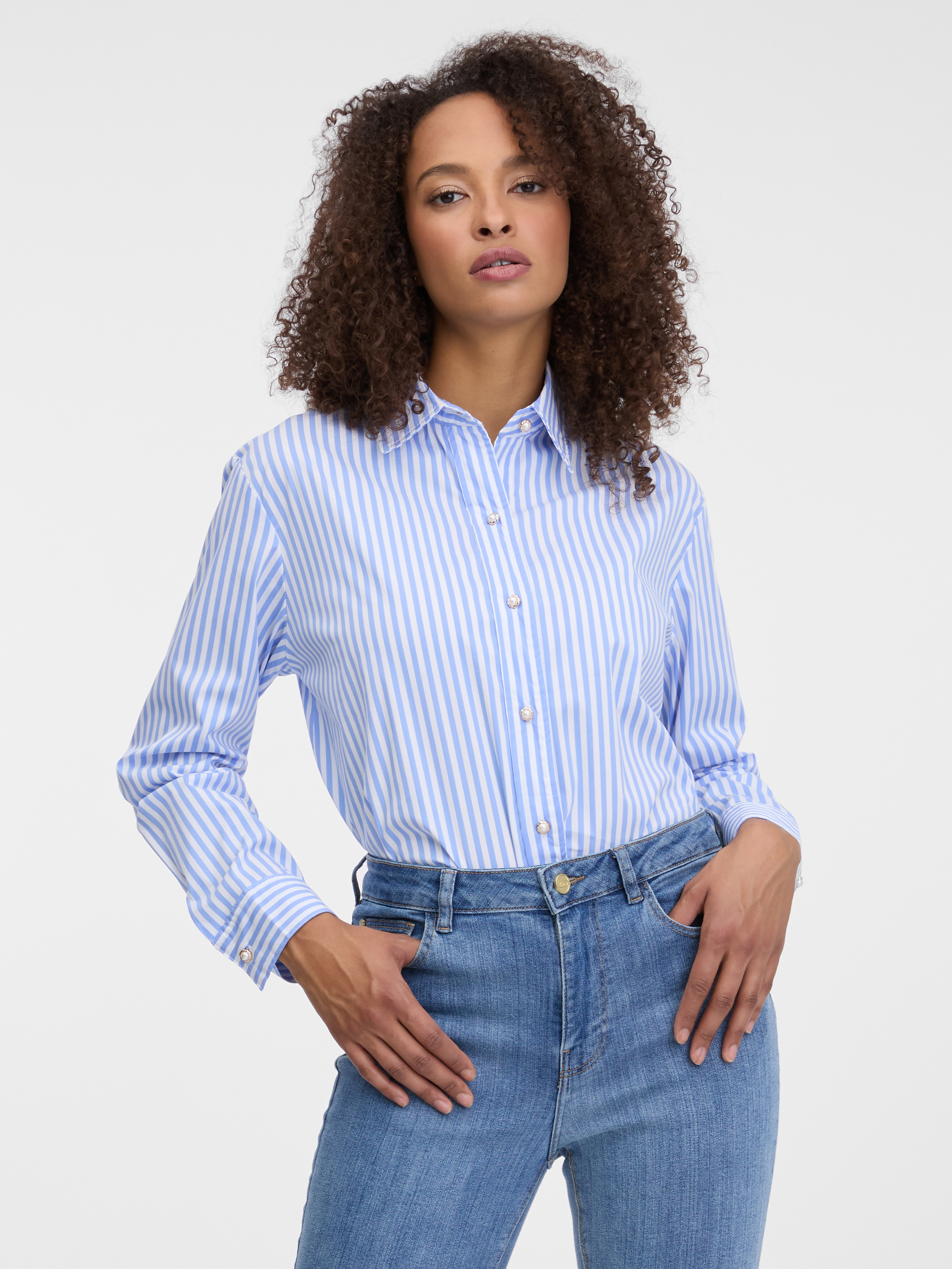 Light blue striped women&#039;s shirt ORSAY - Women&#039;s
