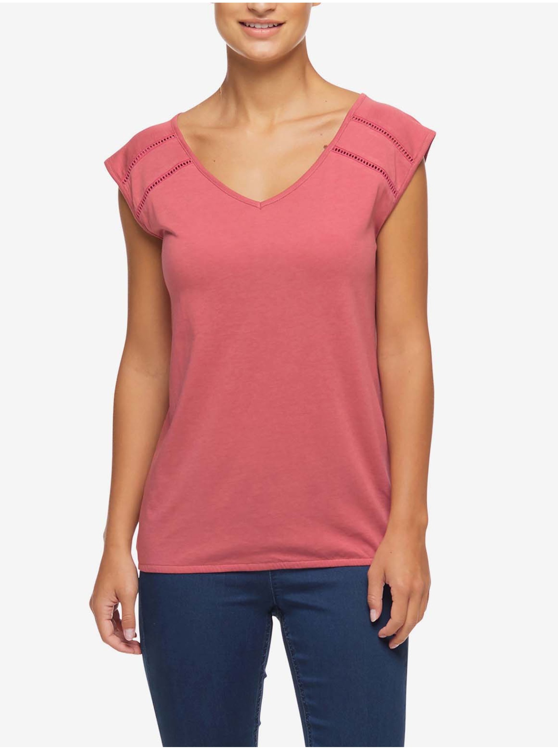 Levně Růžové dámské tričko Ragwear Jungie - Dámské