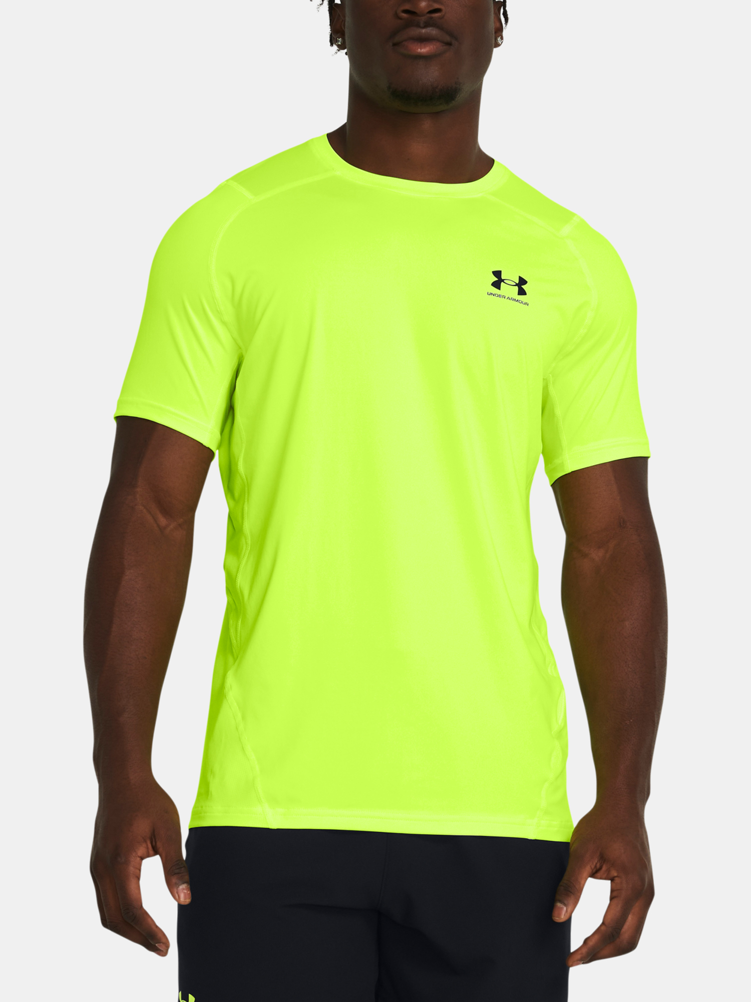 Under Armour T-Shirt UA HG Armour Fitted SS-GRN - Men's