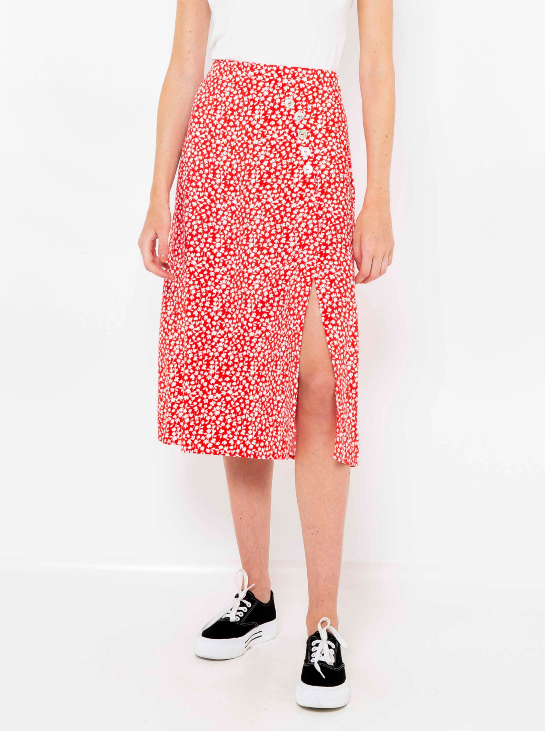 Red patterned skirt CAMAIEU - Women