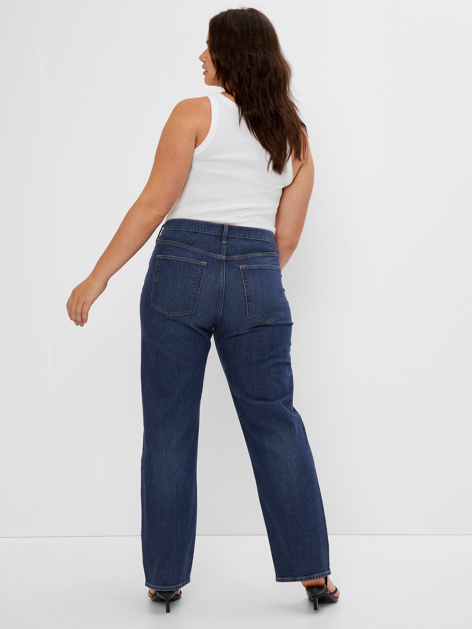 GAP Jeans mid rise '90s loose organic Washwell - Femei