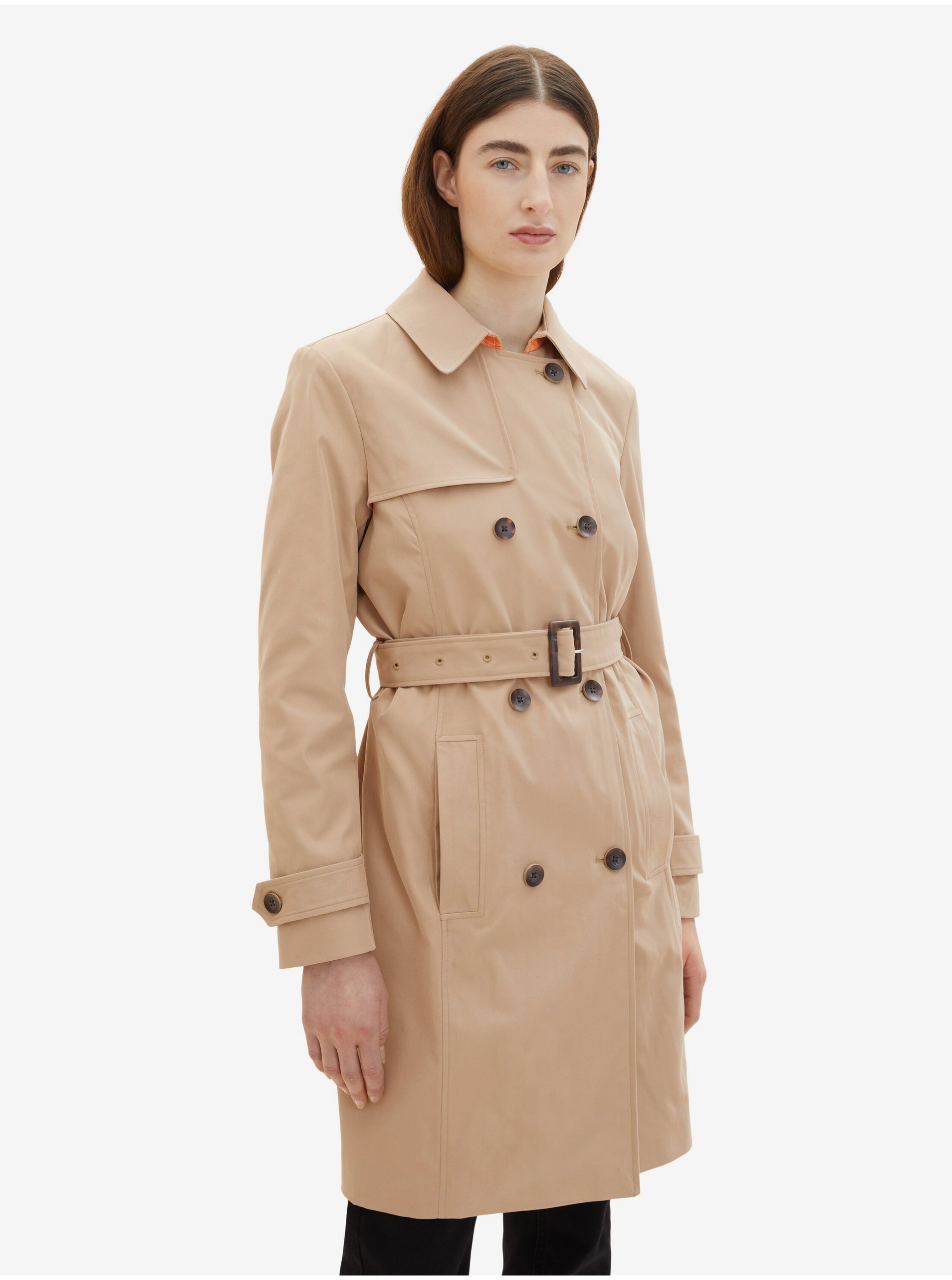 Beige Ladies Trench Coat Tom Tailor - Women