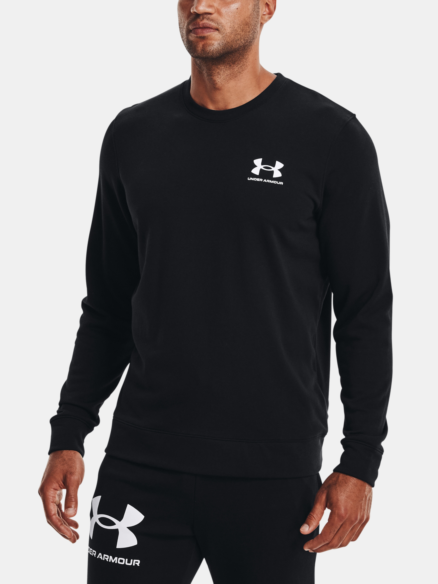 Under Armour Sweatshirt UA Rival Terry LC Crew-BLK - Mens