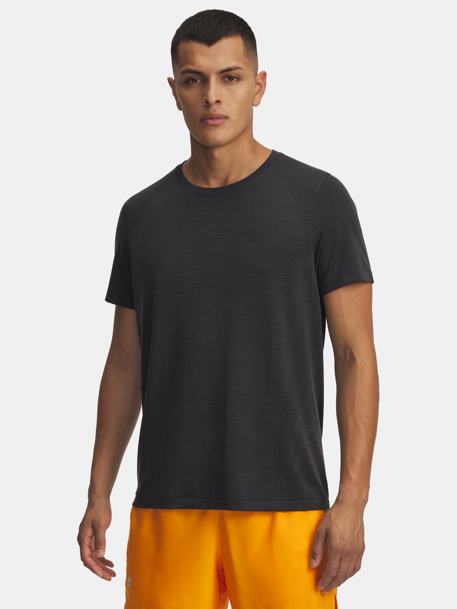 Men's Under Armour UA Trail Run Wool SS-BLK T-Shirt - Men's
