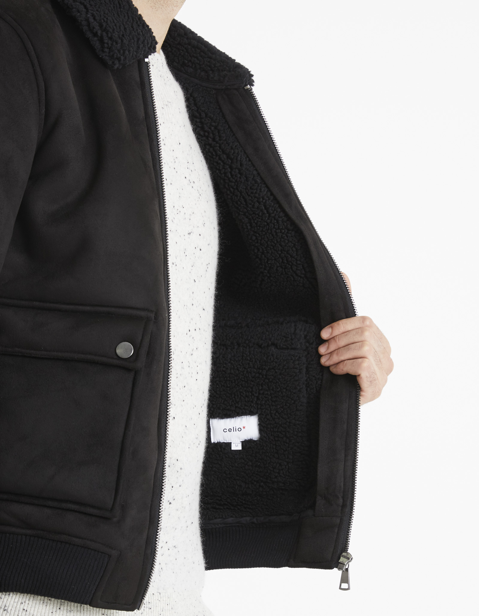 Jachete de iarna pentru barbati Celio - negru