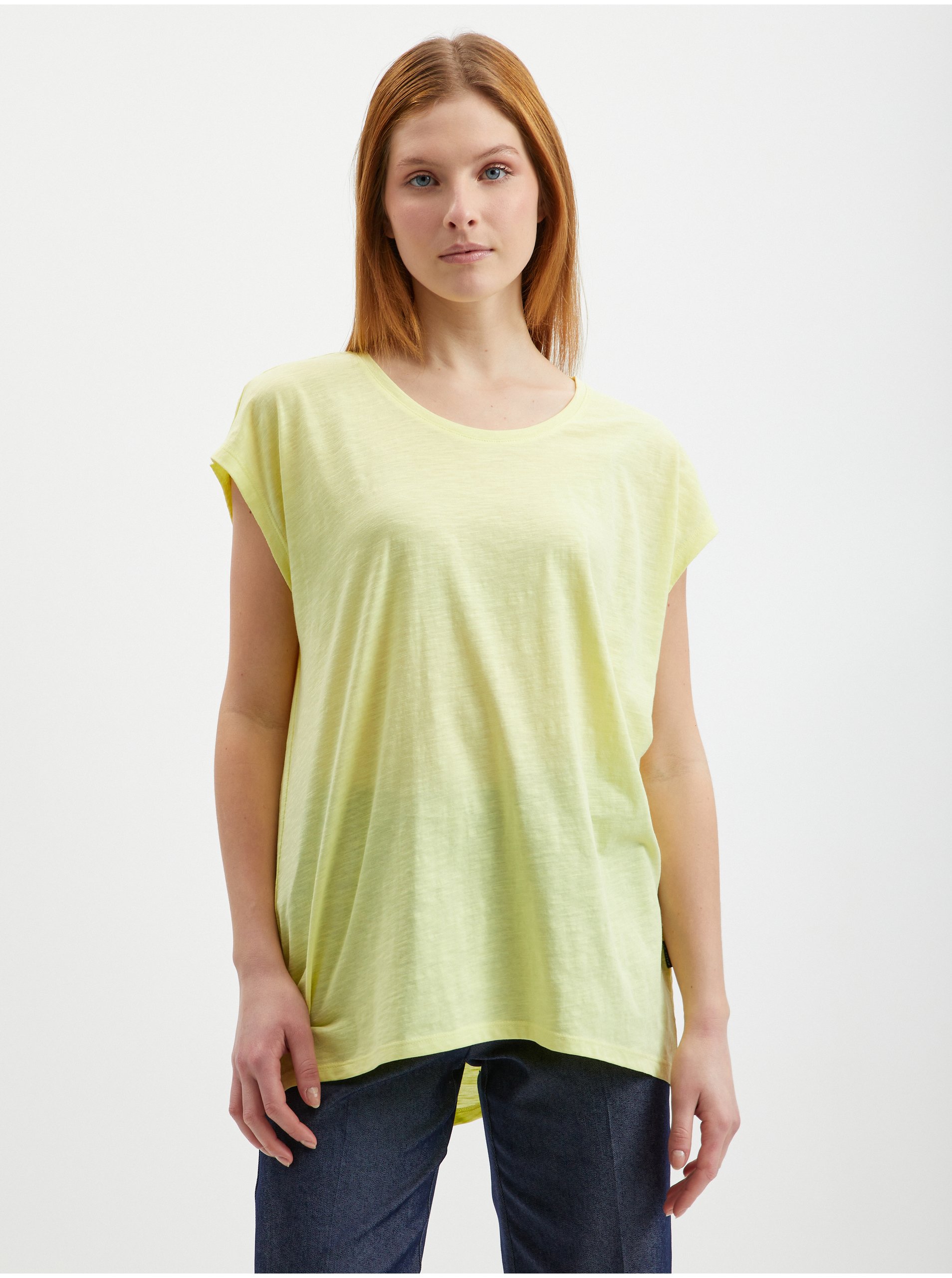 Yellow Womens Basic T-Shirt Noisy May Mathilde - Women