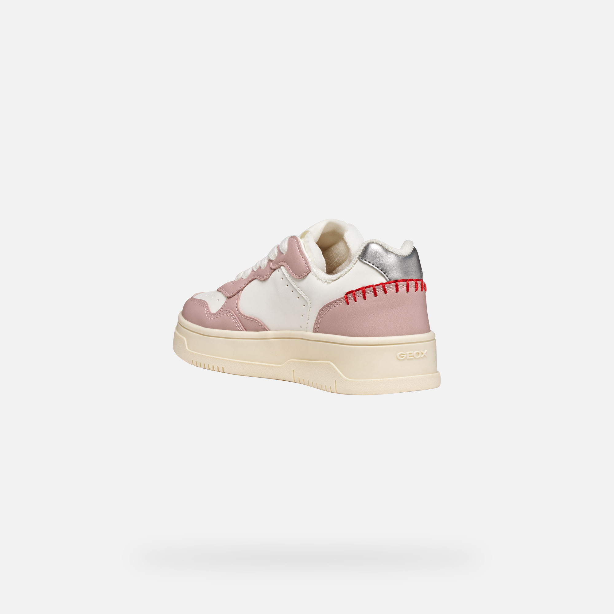 White Girls Geox Lestrella Sneakers - Girls