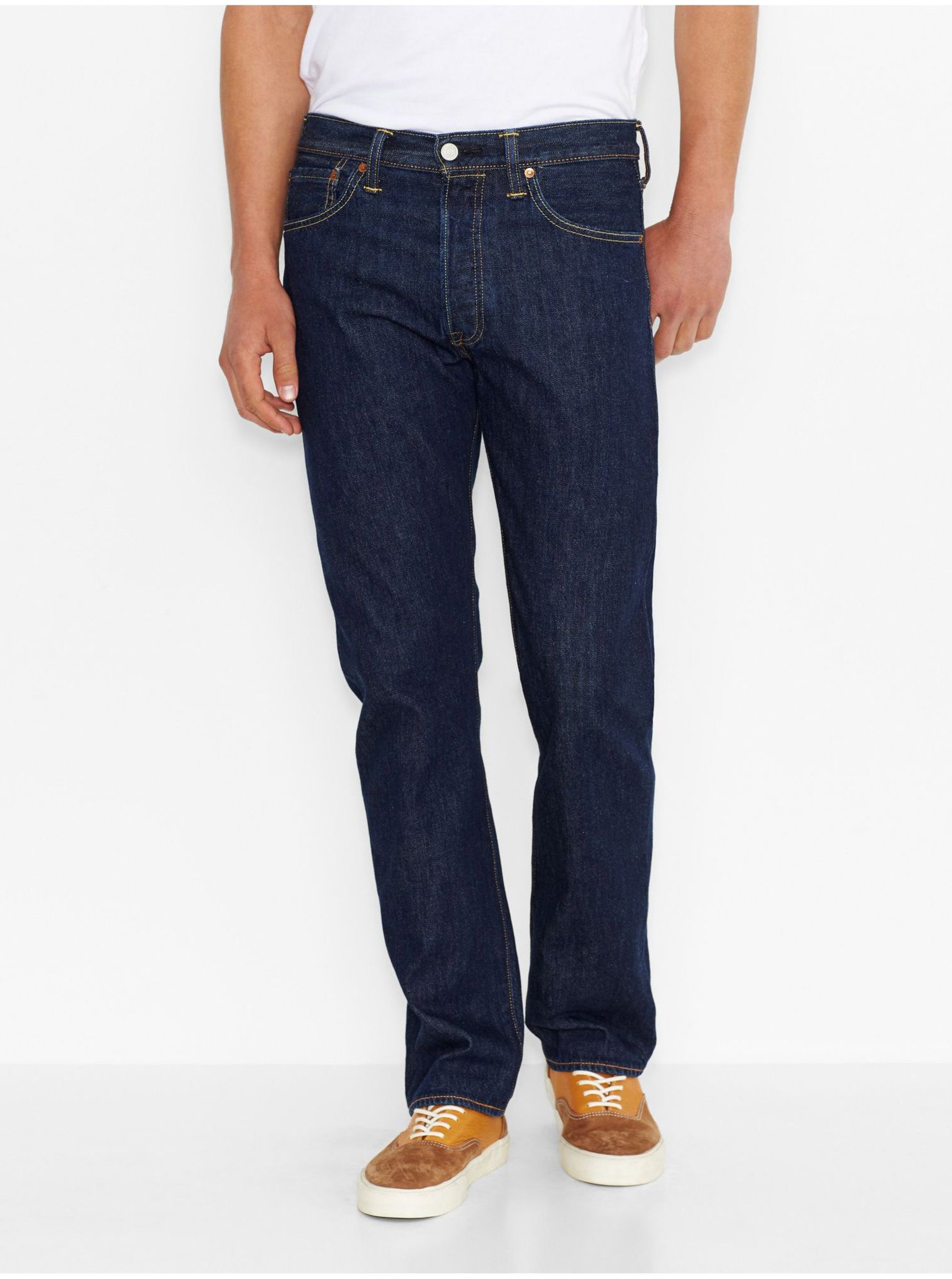 Levi's Dark Blue Men's Straight Fit Jeans Levi's® 501 Onewash - Men's