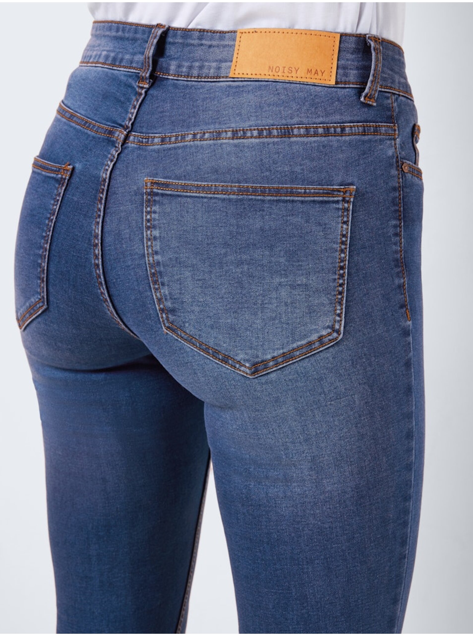 Skinny fit pentru femei Noisy May - albastru inchis