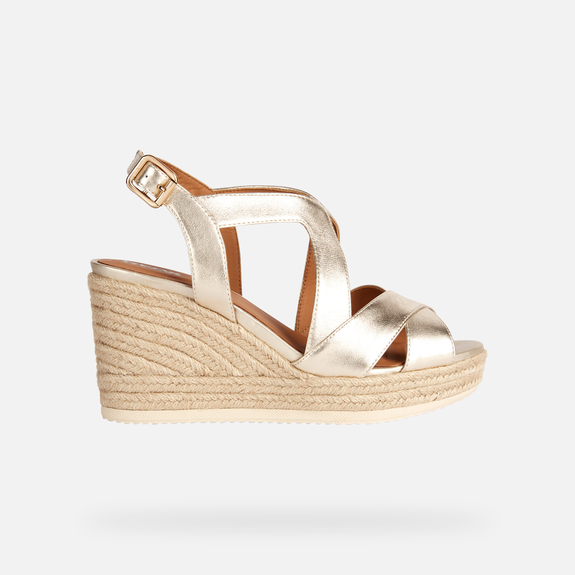 Gold women&#039;s sandals Geox Ponza - Women&#039;s