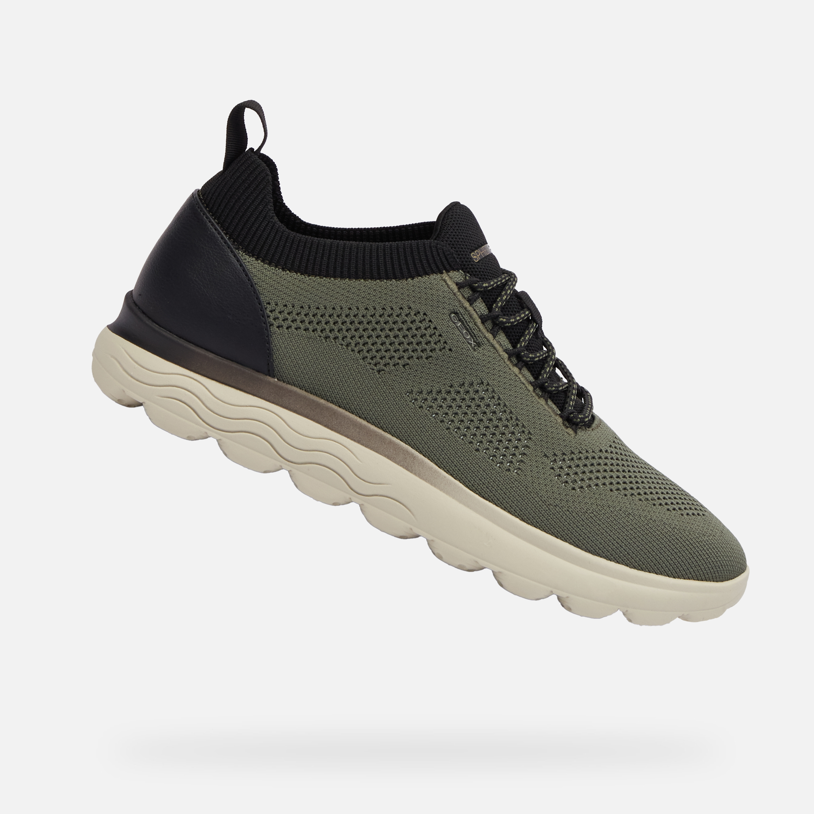 Dark green men&#039;s sneakers Geox Spherica - Men&#039;s