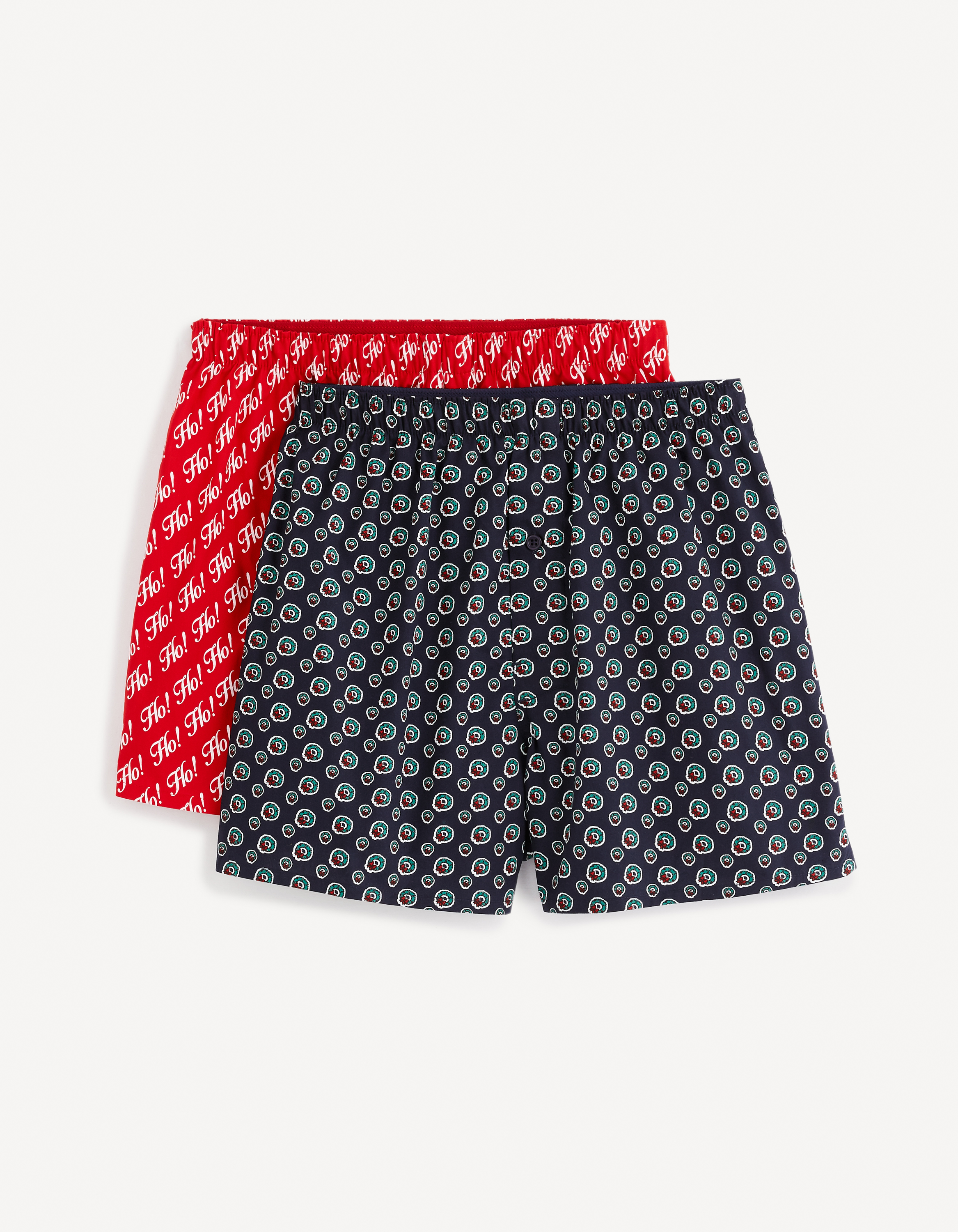 Boxeri clasici pentru barbati Celio - rosu, albastru inchis, alb