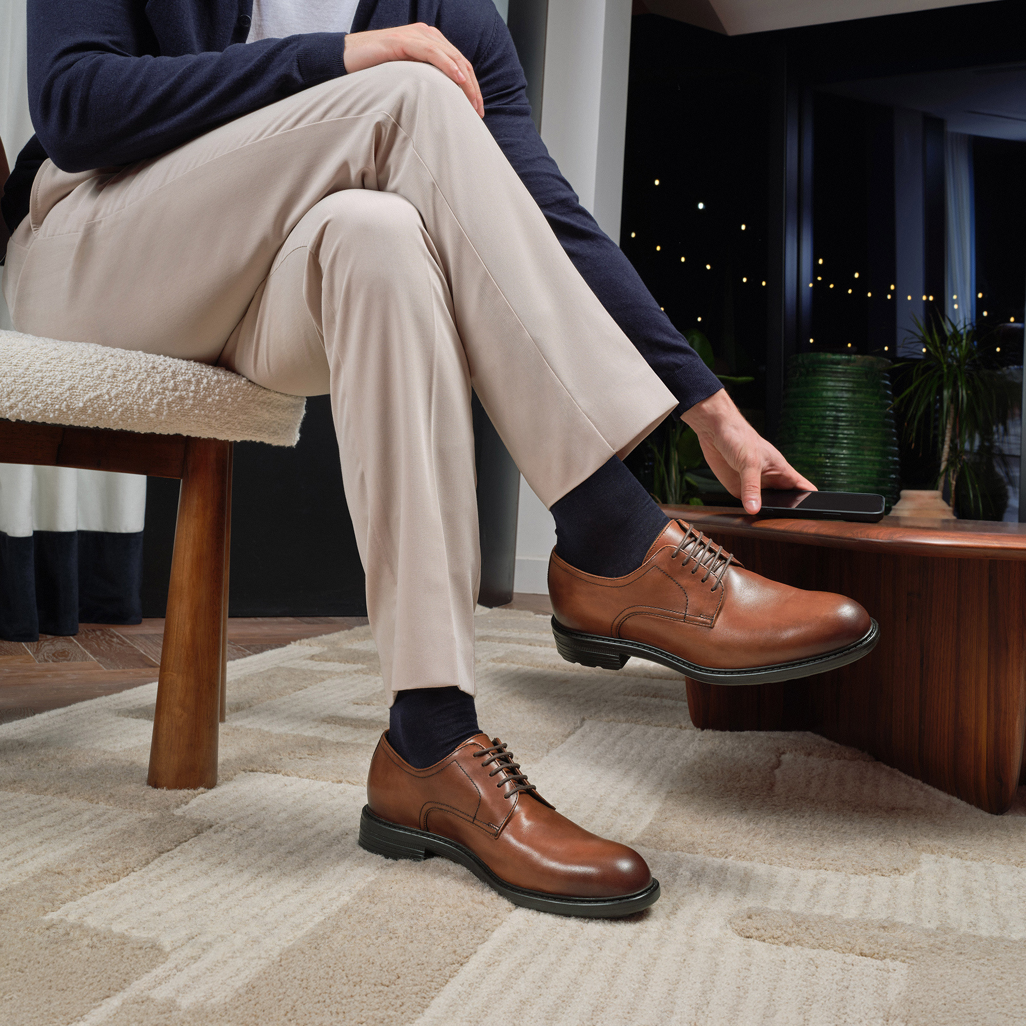 Brown men's formal shoes Geox Walk Pleasure - Men